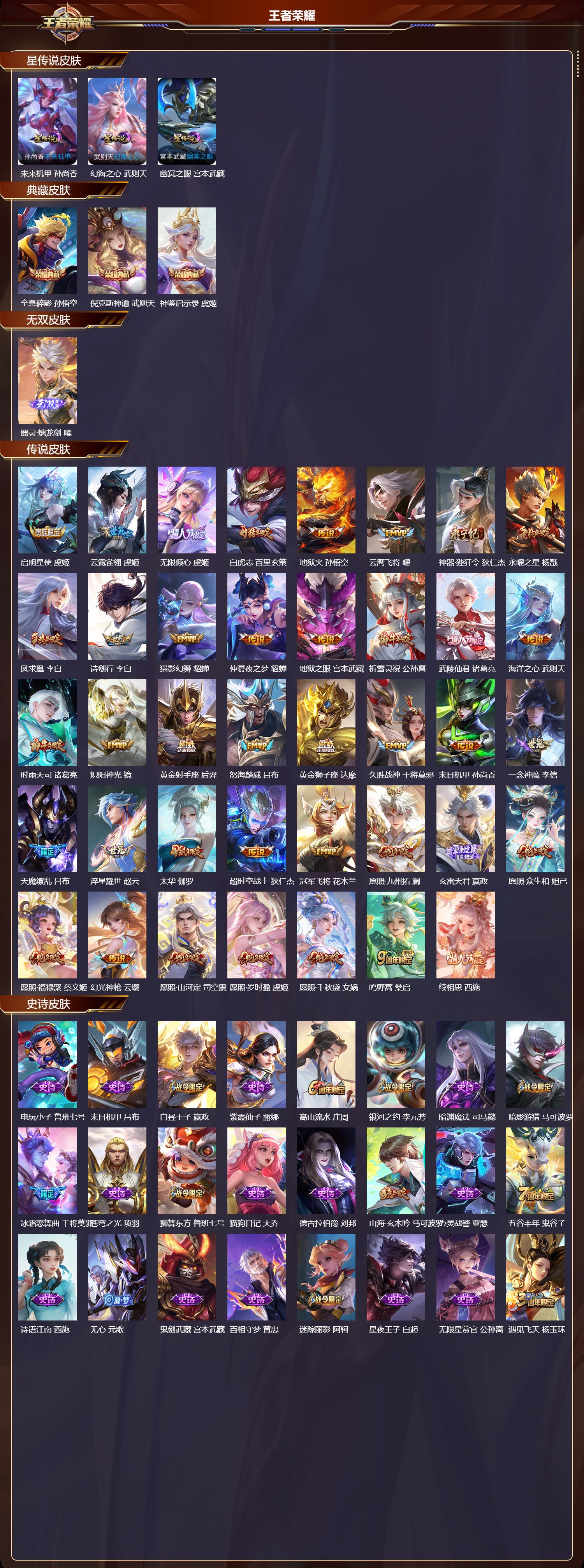 WZQM429542王者荣耀账号详情图3