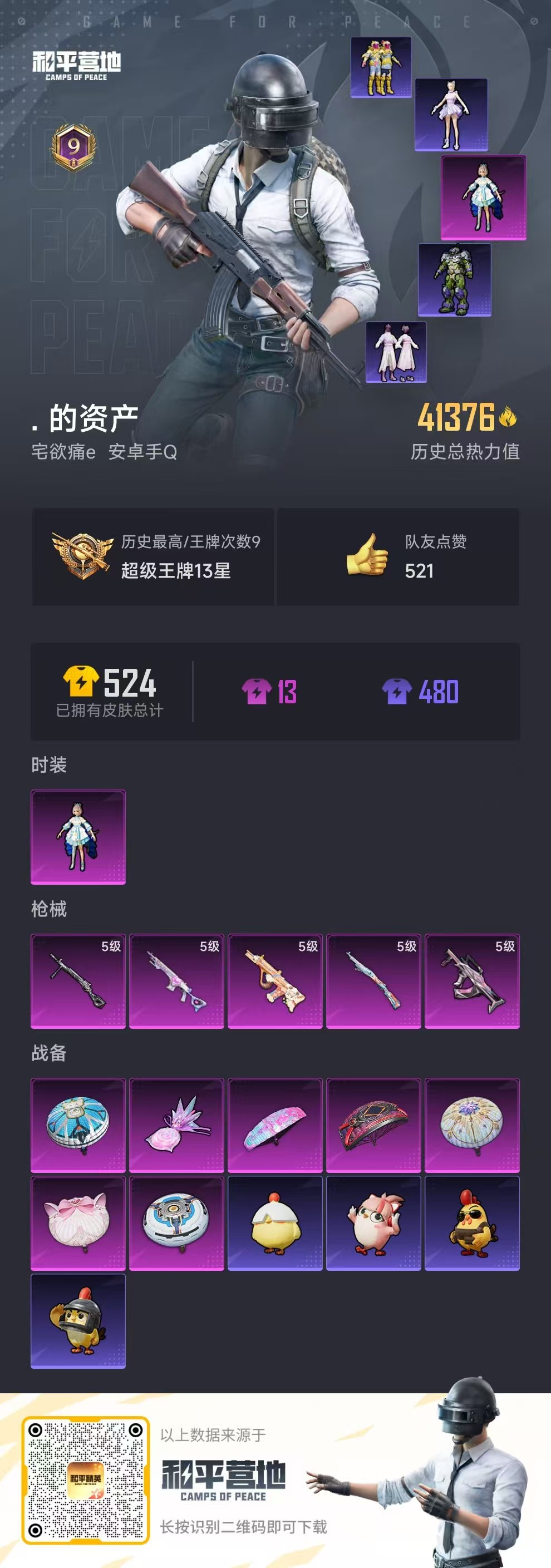 HPSJ421404和平精英账号详情图3