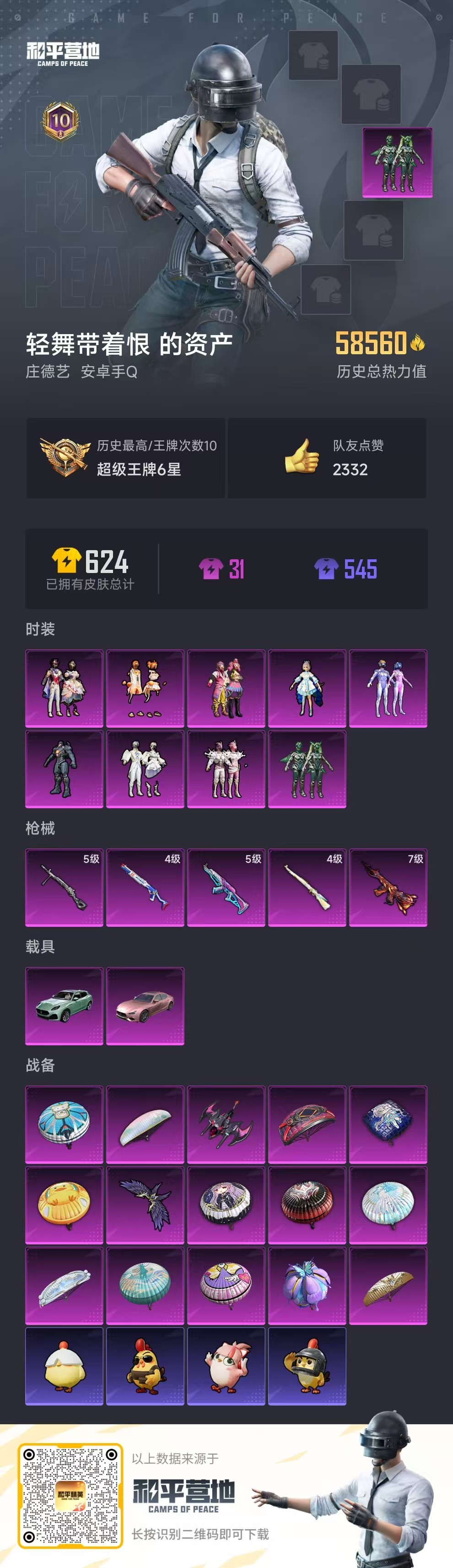 HPCMW421413和平精英账号详情图3 HPCMW421413和平精英账号详情图3