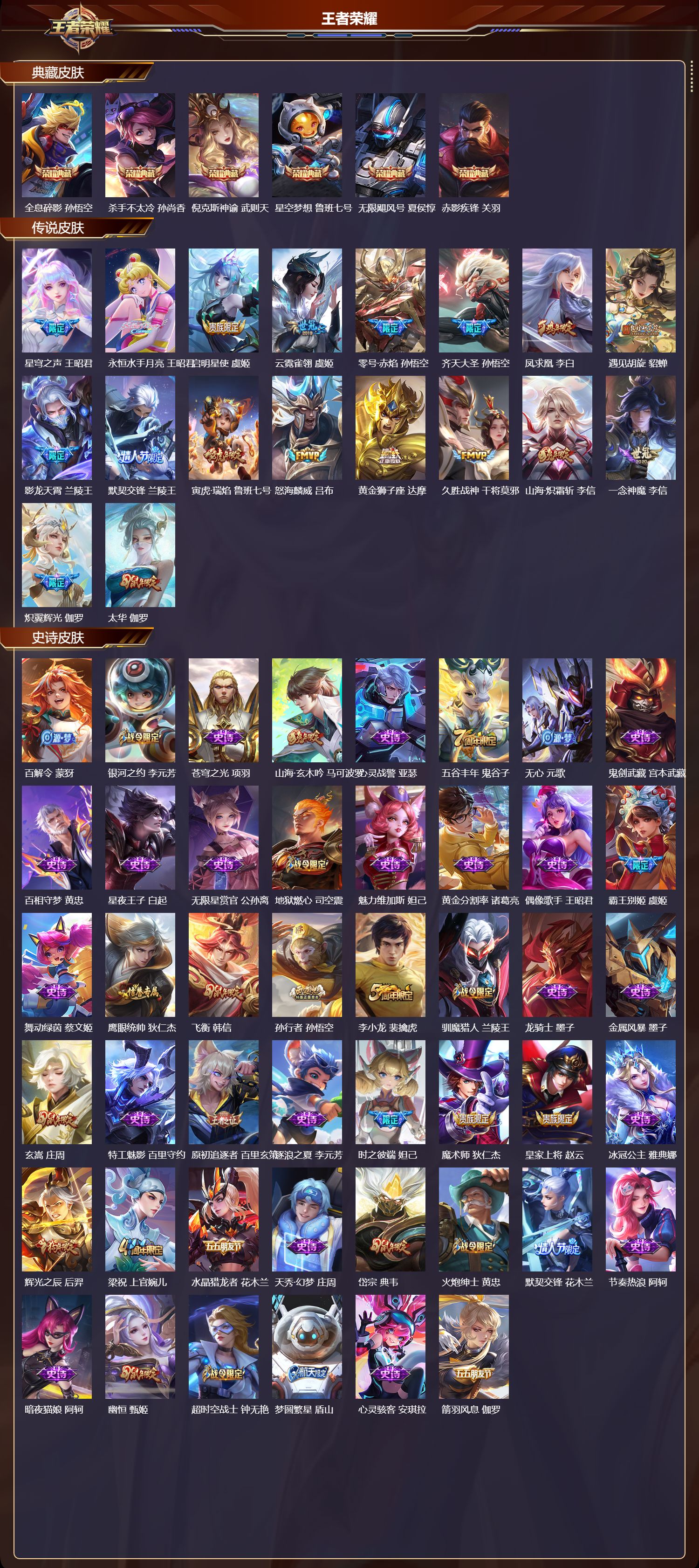 WZQM433995王者荣耀账号详情图3