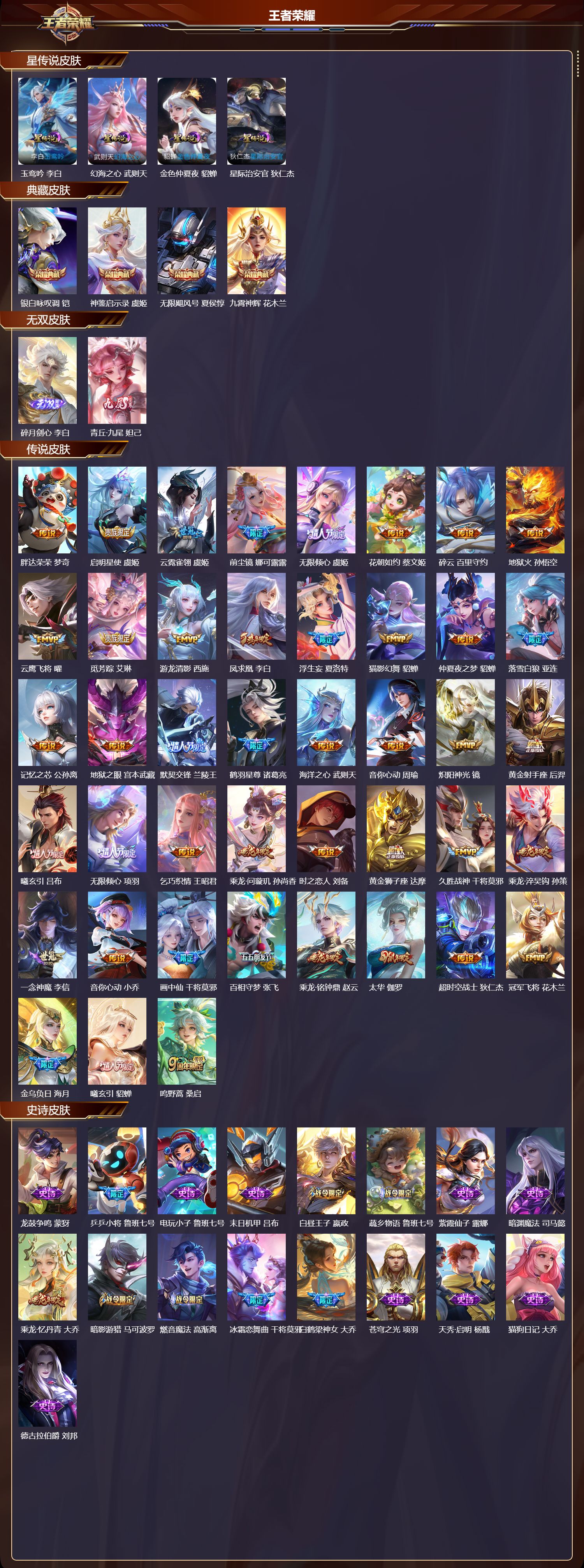 WZQM434046王者荣耀账号详情图3