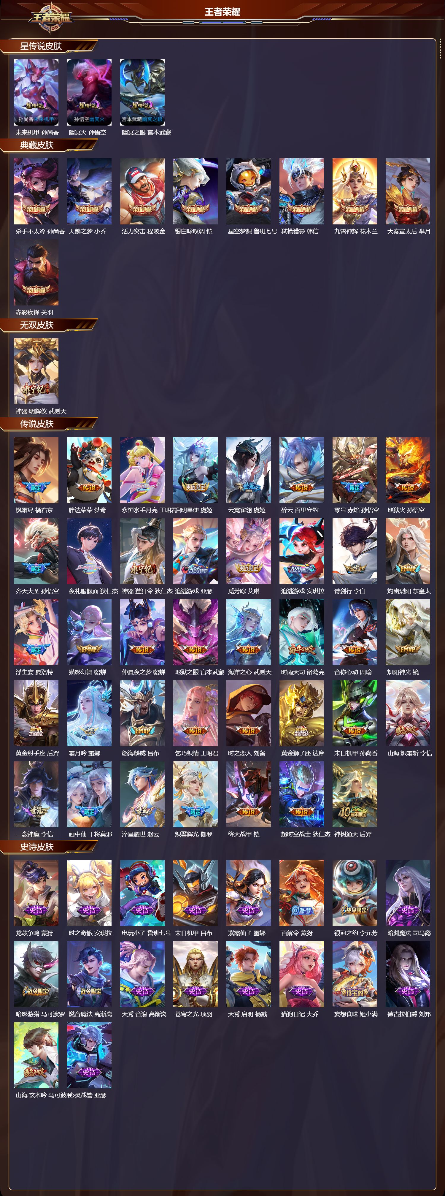 WZQM433994王者荣耀账号详情图3