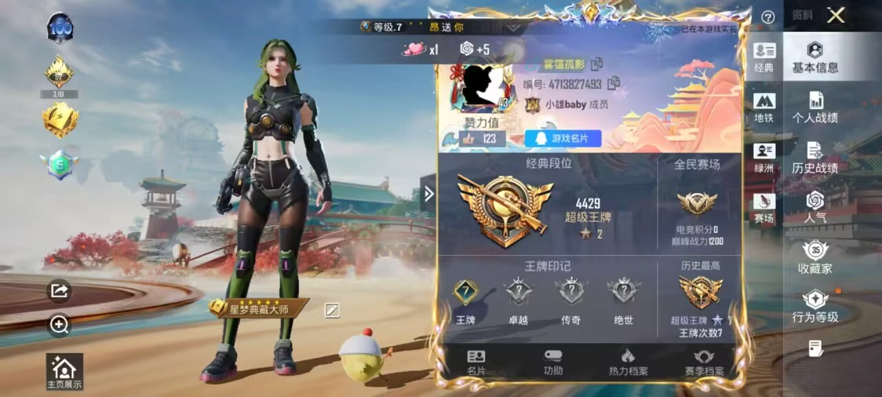 HPSJ454869和平精英账号详情图2