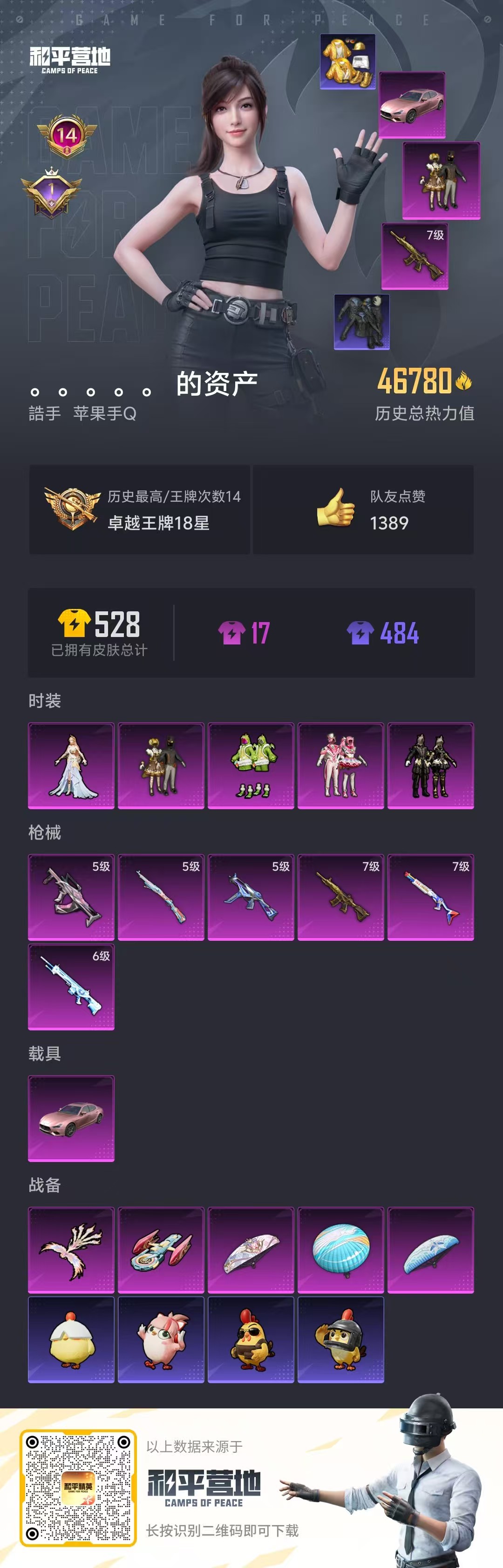 HPSJ455481和平精英账号详情图4