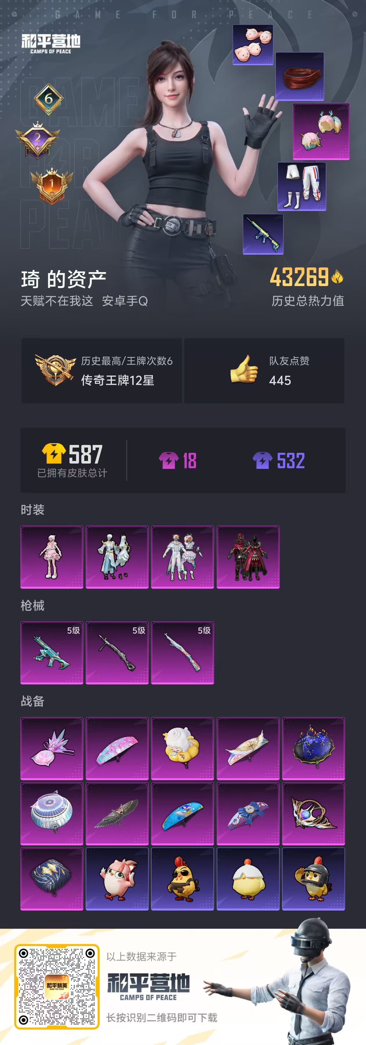 HPSJ455237和平精英账号详情图2