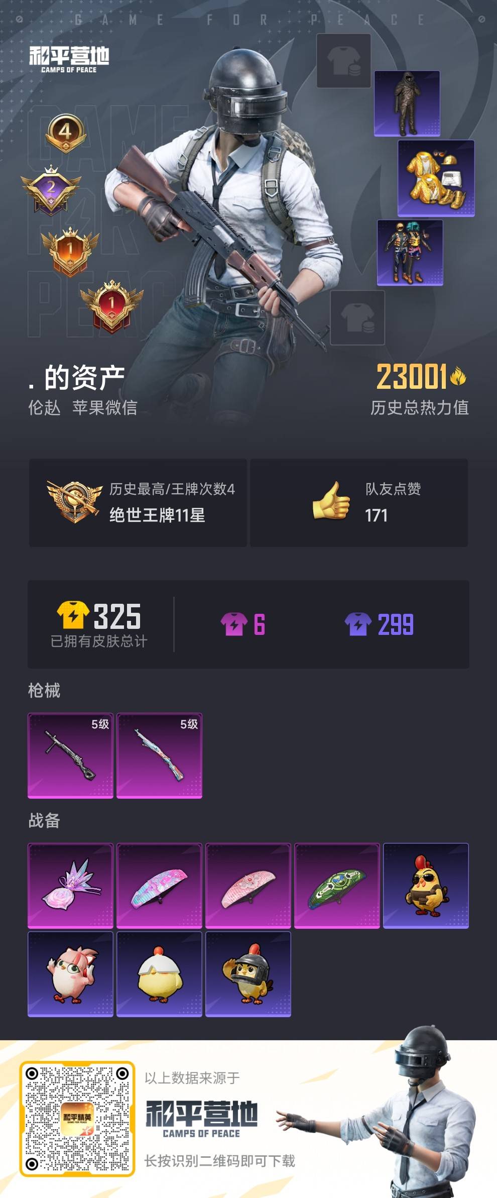 HPSJ455182和平精英账号详情图5