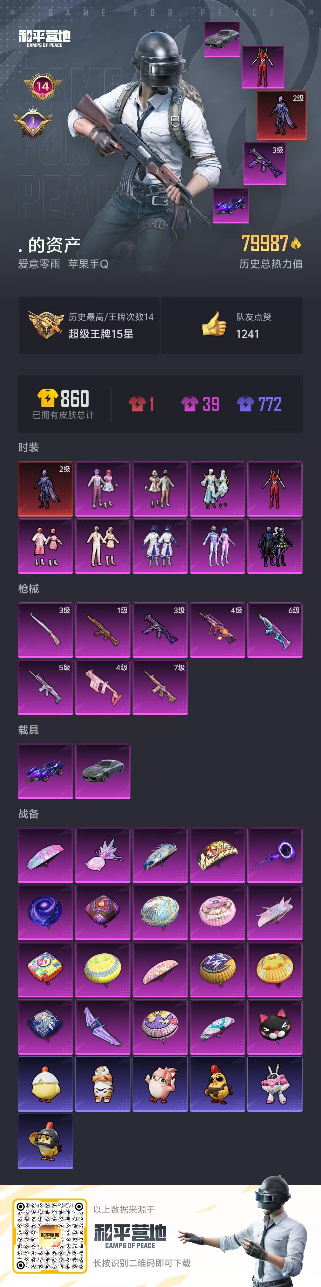 HPCMW456080和平精英账号详情图3