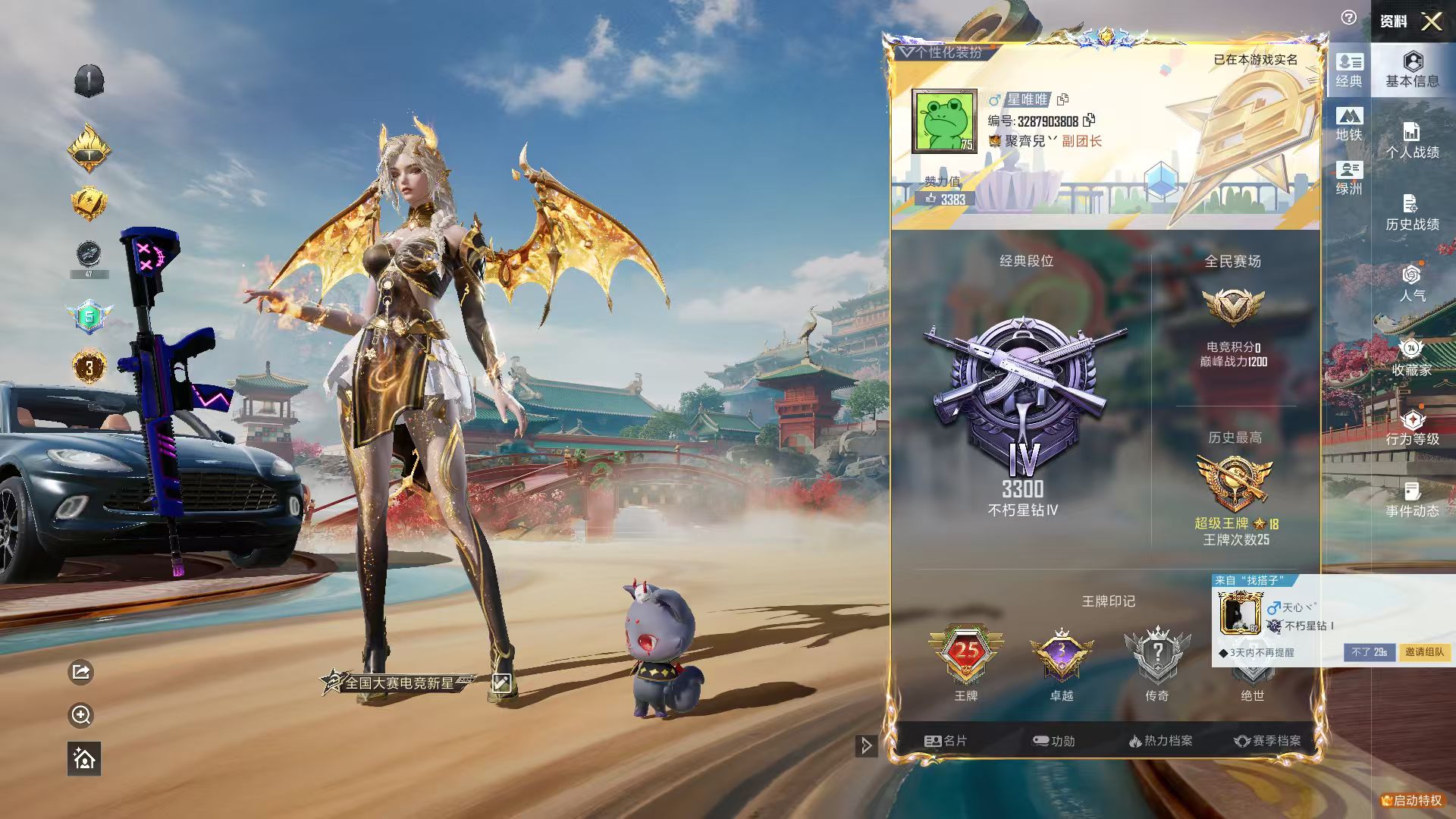 HPCMW455935和平精英账号详情图3