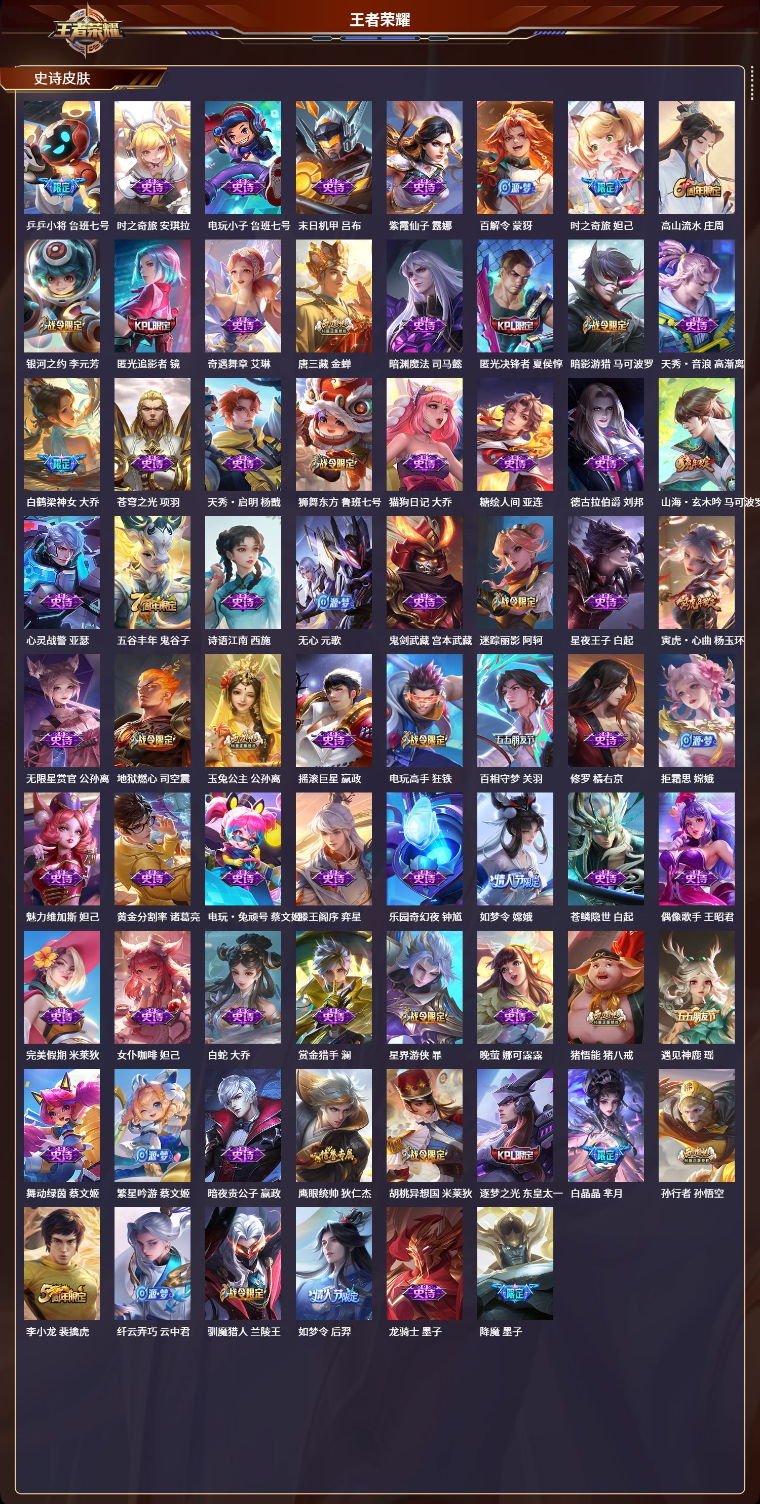 WZQM4106067王者荣耀账号详情图3