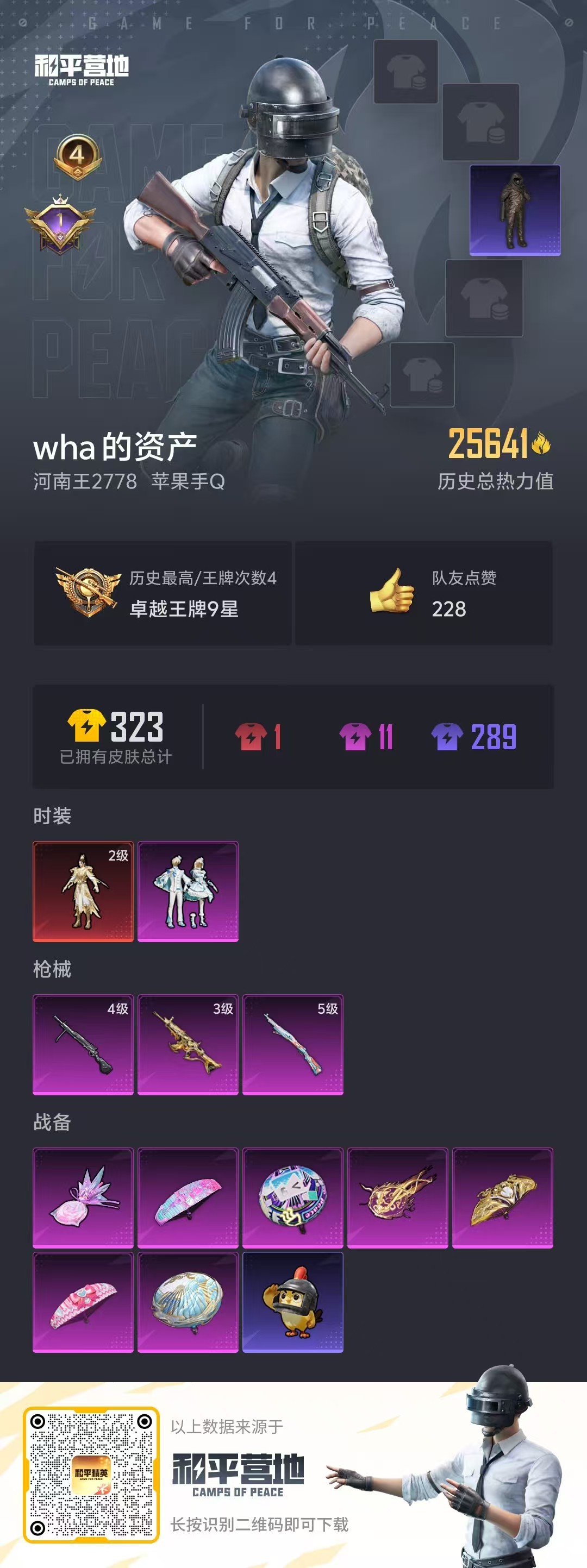 HPSJ455545和平精英账号详情图5