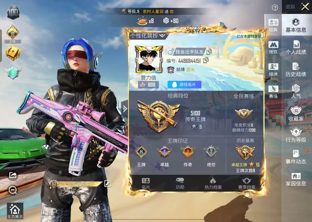 HPSJ455004和平精英账号详情图5