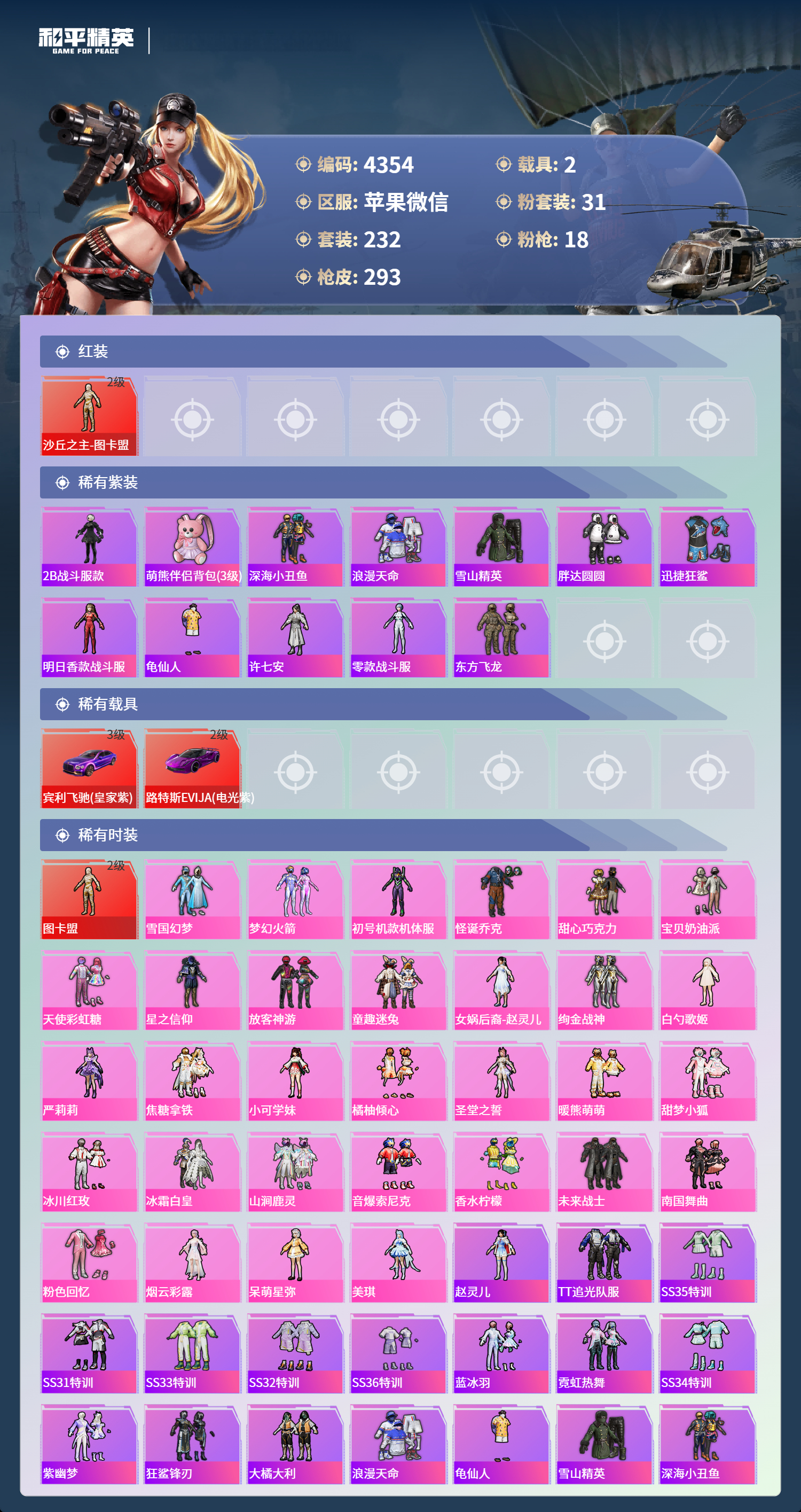 HPLX4122548和平精英账号详情图4