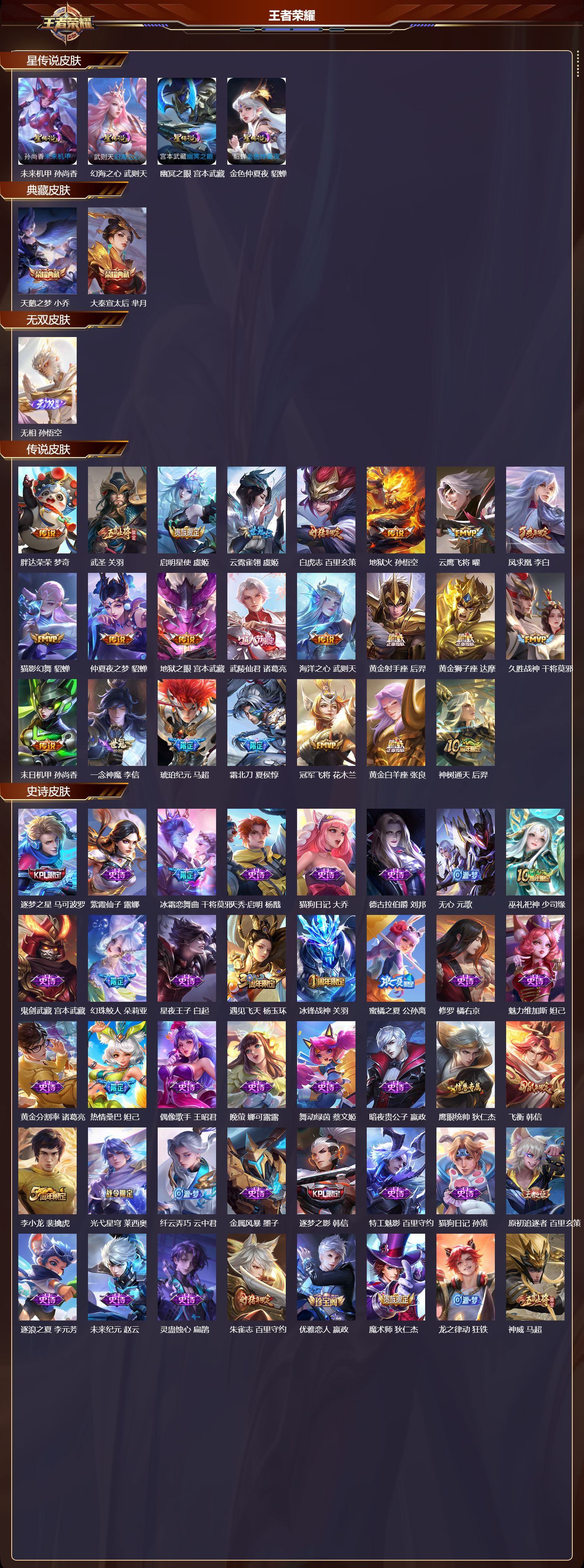 WZQM4145425王者荣耀账号详情图3