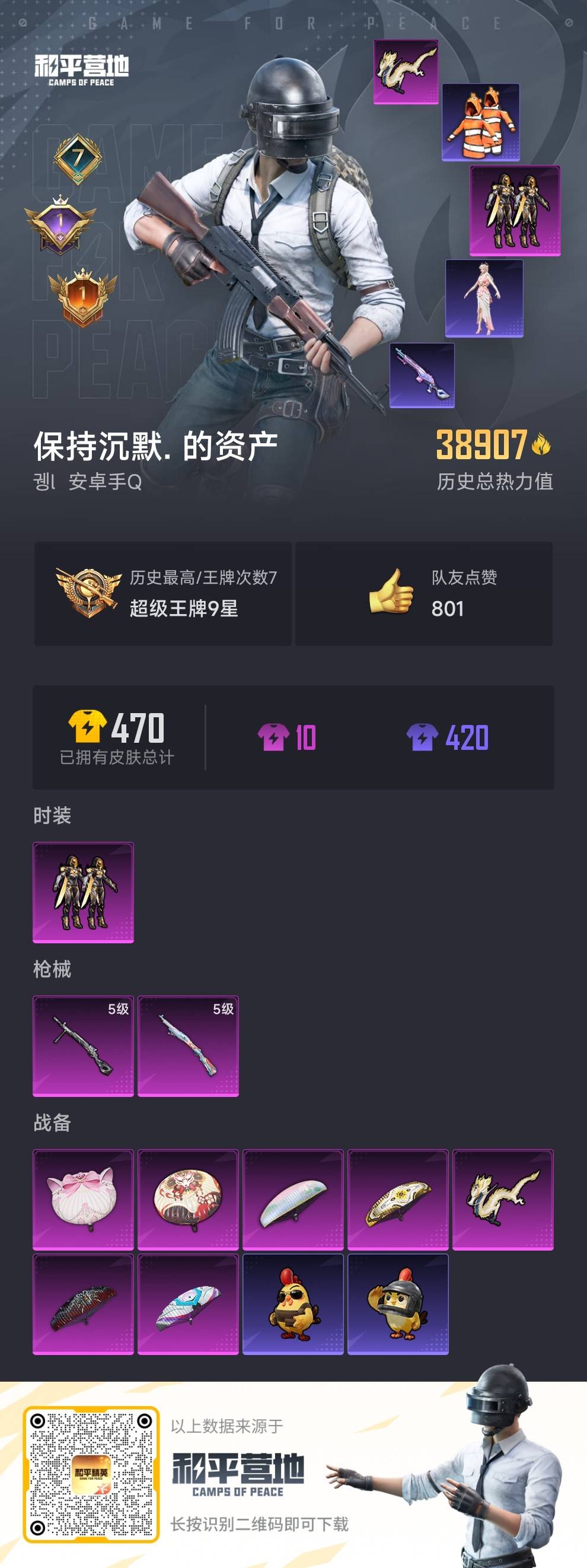 HPSJ477268和平精英账号详情图3