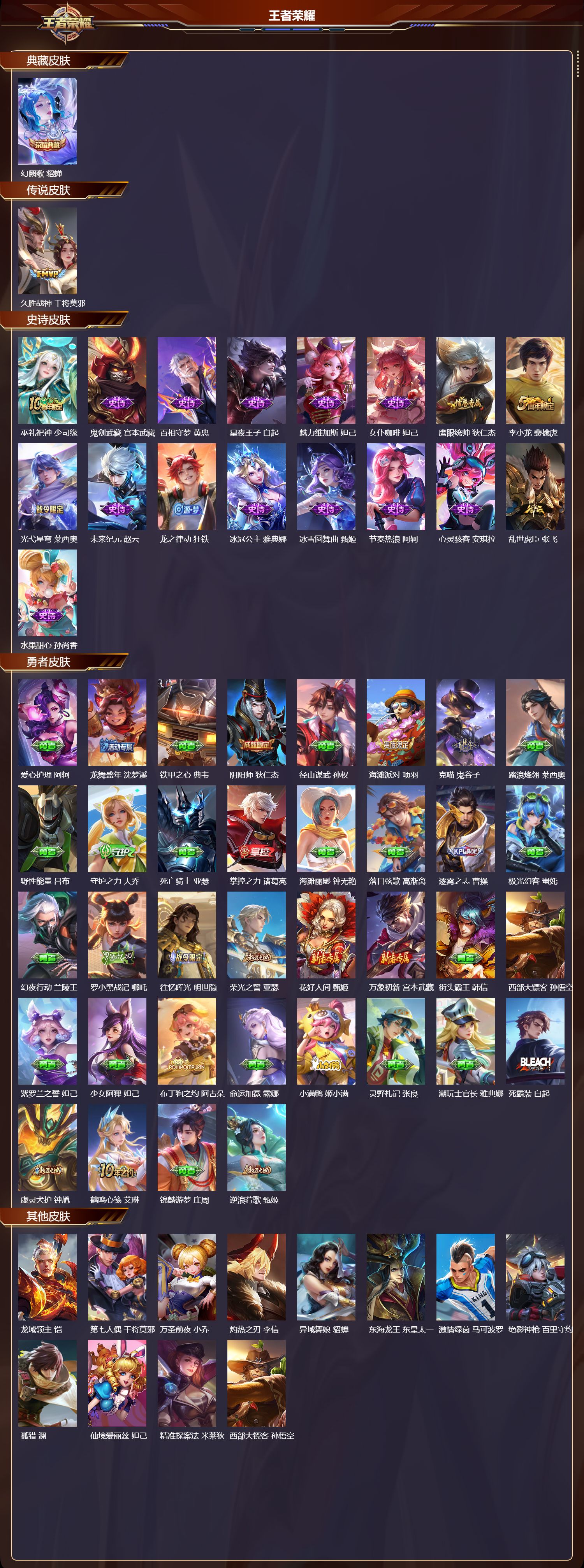 WZMK4151655王者荣耀账号详情图2