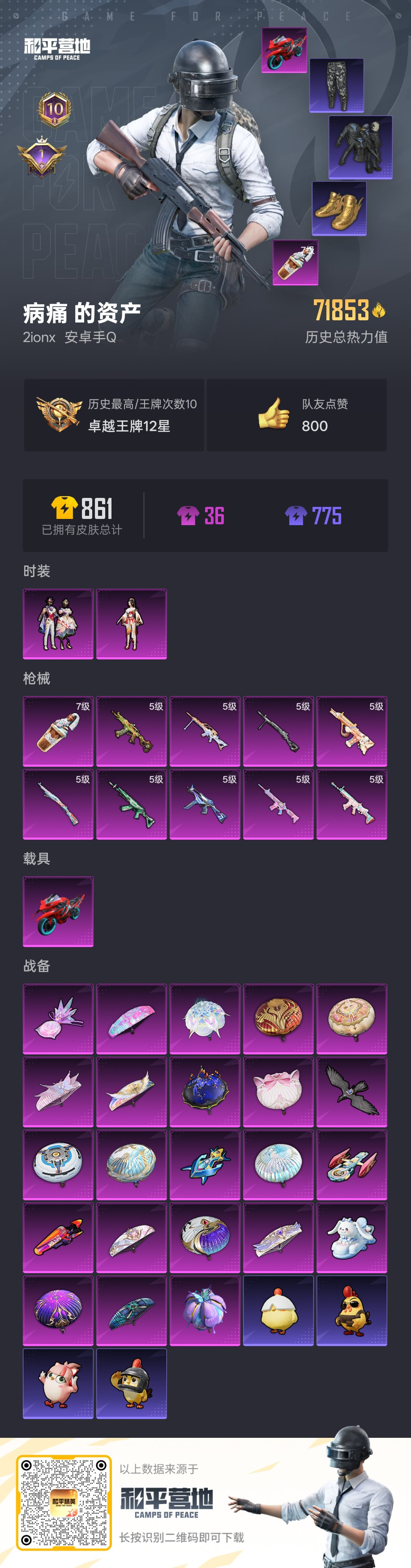 HPSJ476712和平精英账号详情图3