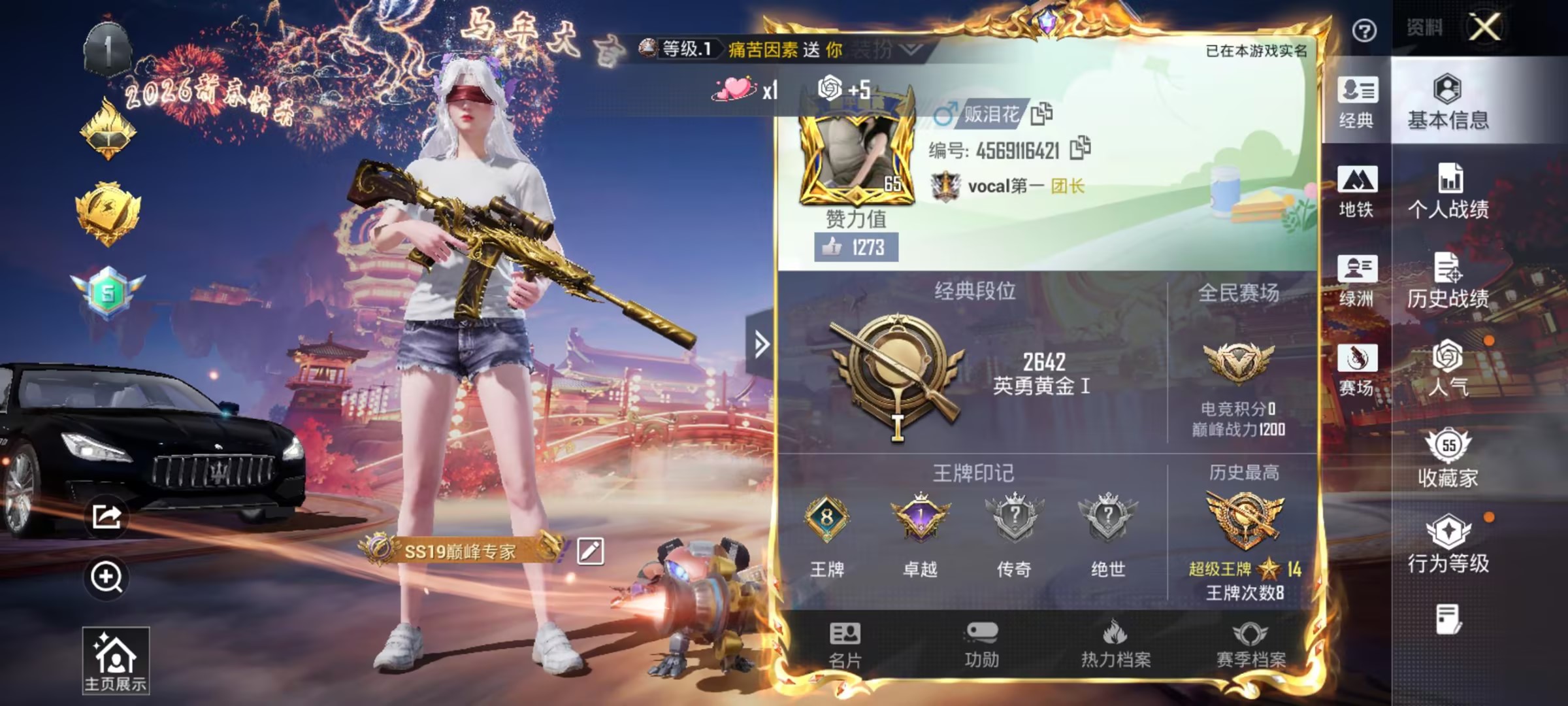 HPSJ476878和平精英账号详情图2