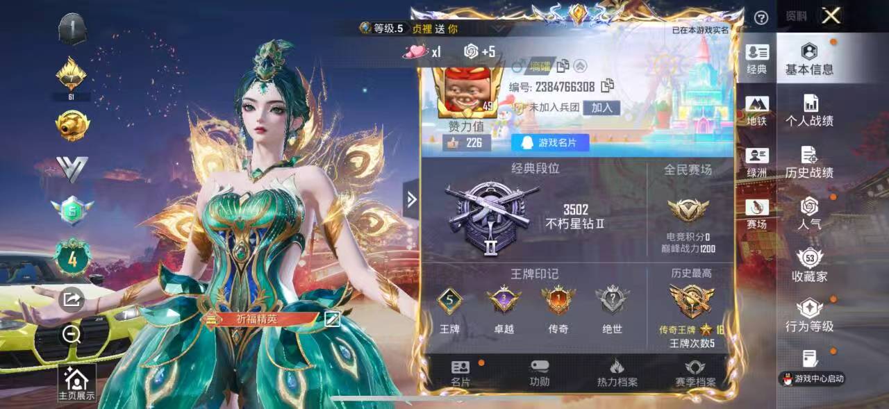 HPSJ479020和平精英账号详情图2