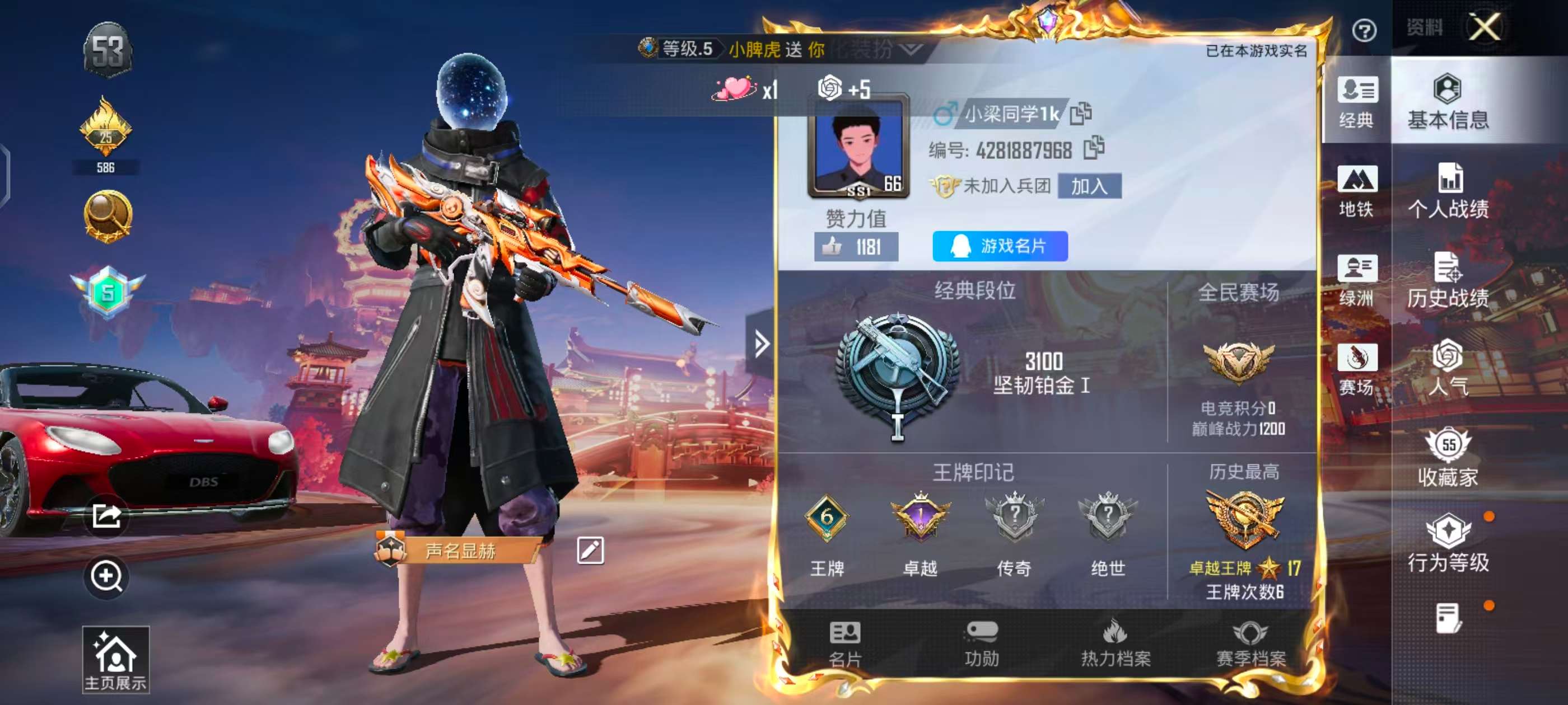 HPSJ476612和平精英账号详情图2