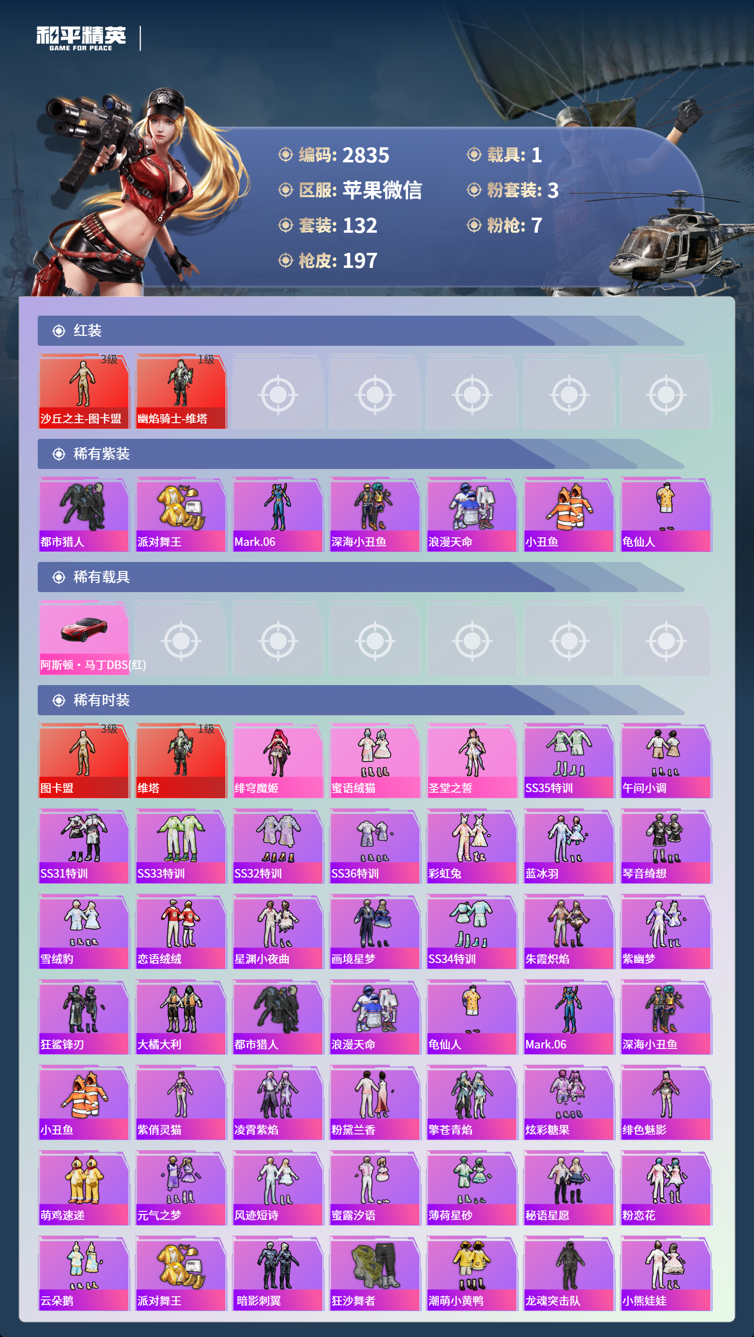 HPLX4122950和平精英账号详情图3