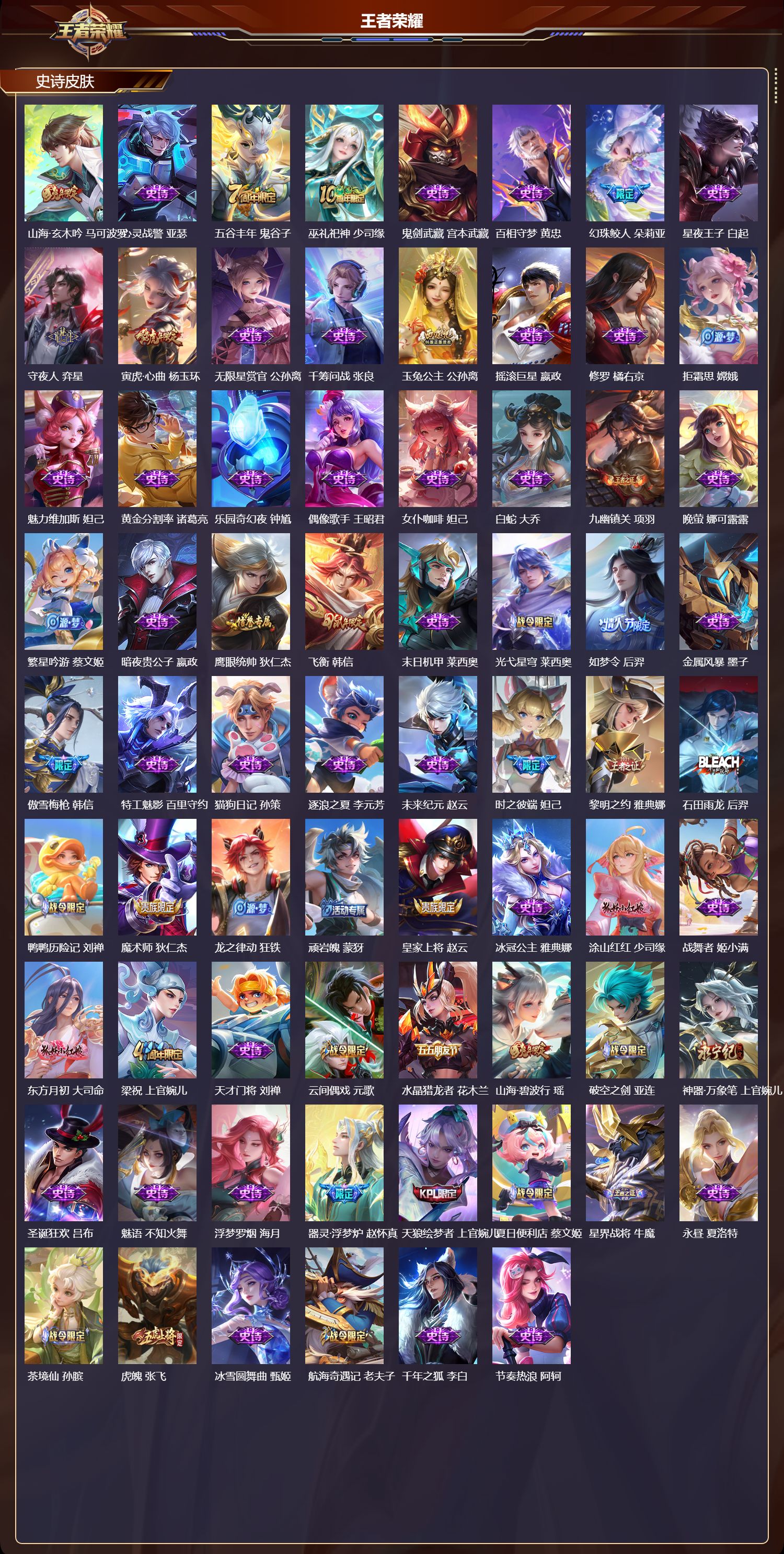 WZMK4151687王者荣耀账号详情图3