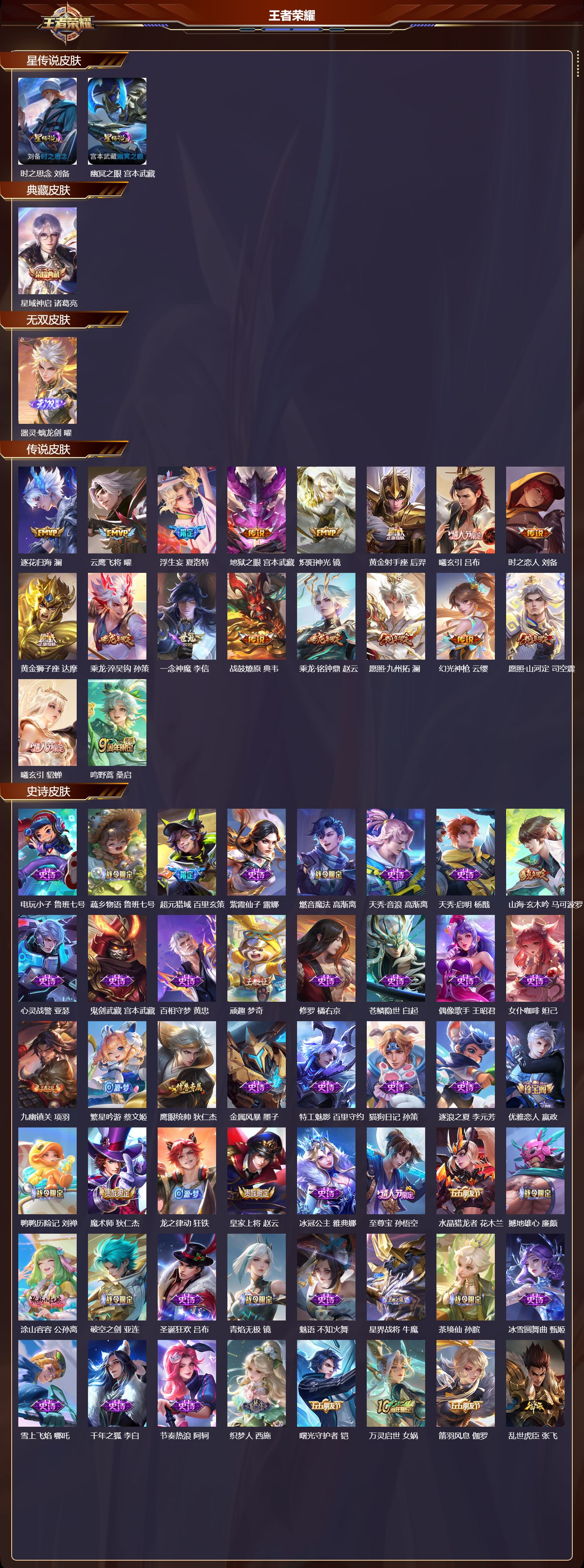 WZQM4159947王者荣耀账号详情图3