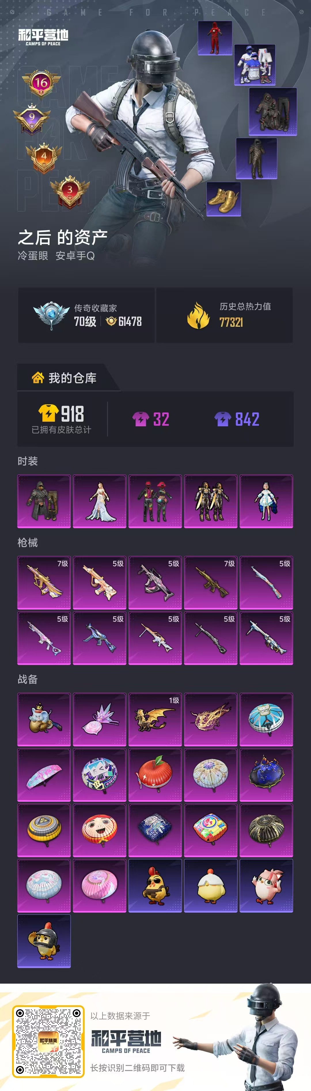 HPSJ479145和平精英账号详情图3