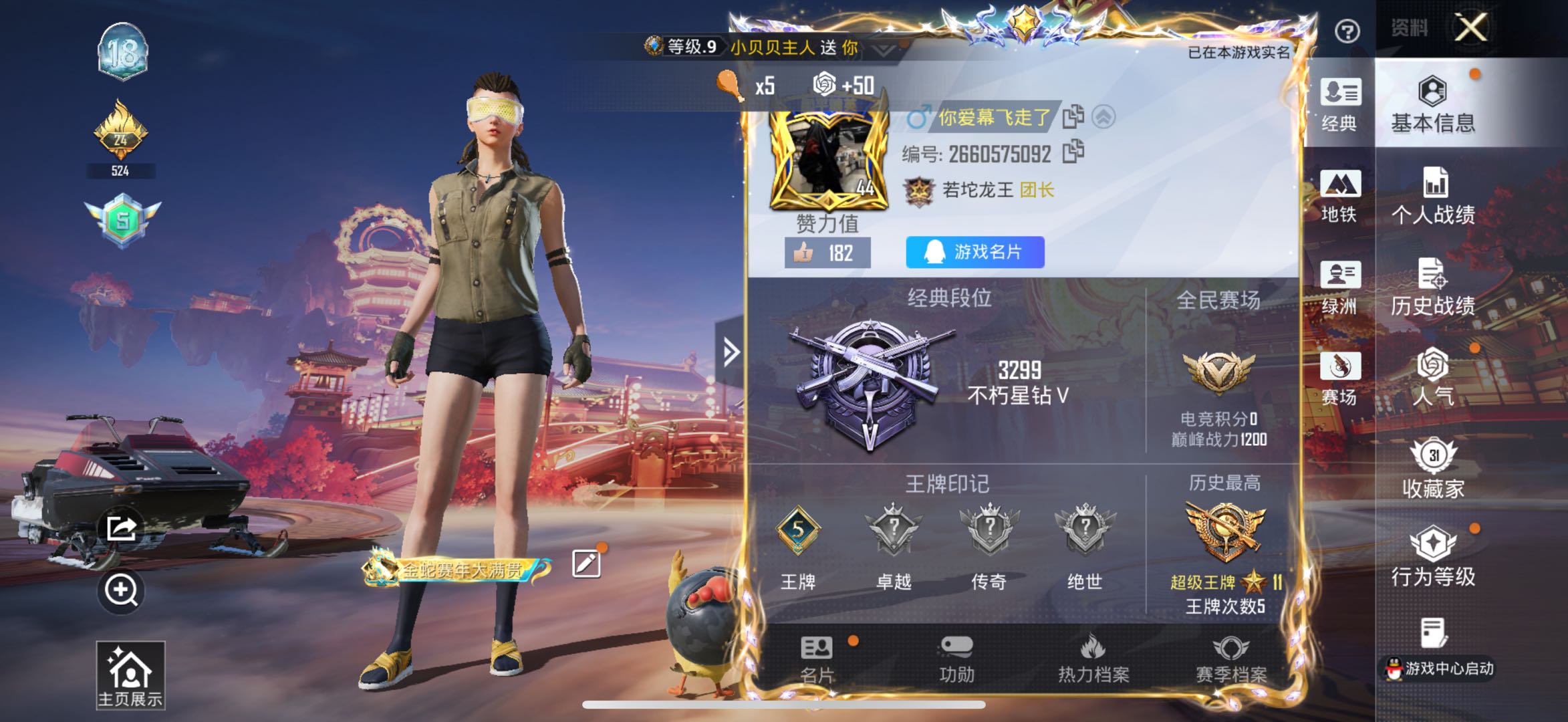 HPSJ479527和平精英账号详情图3