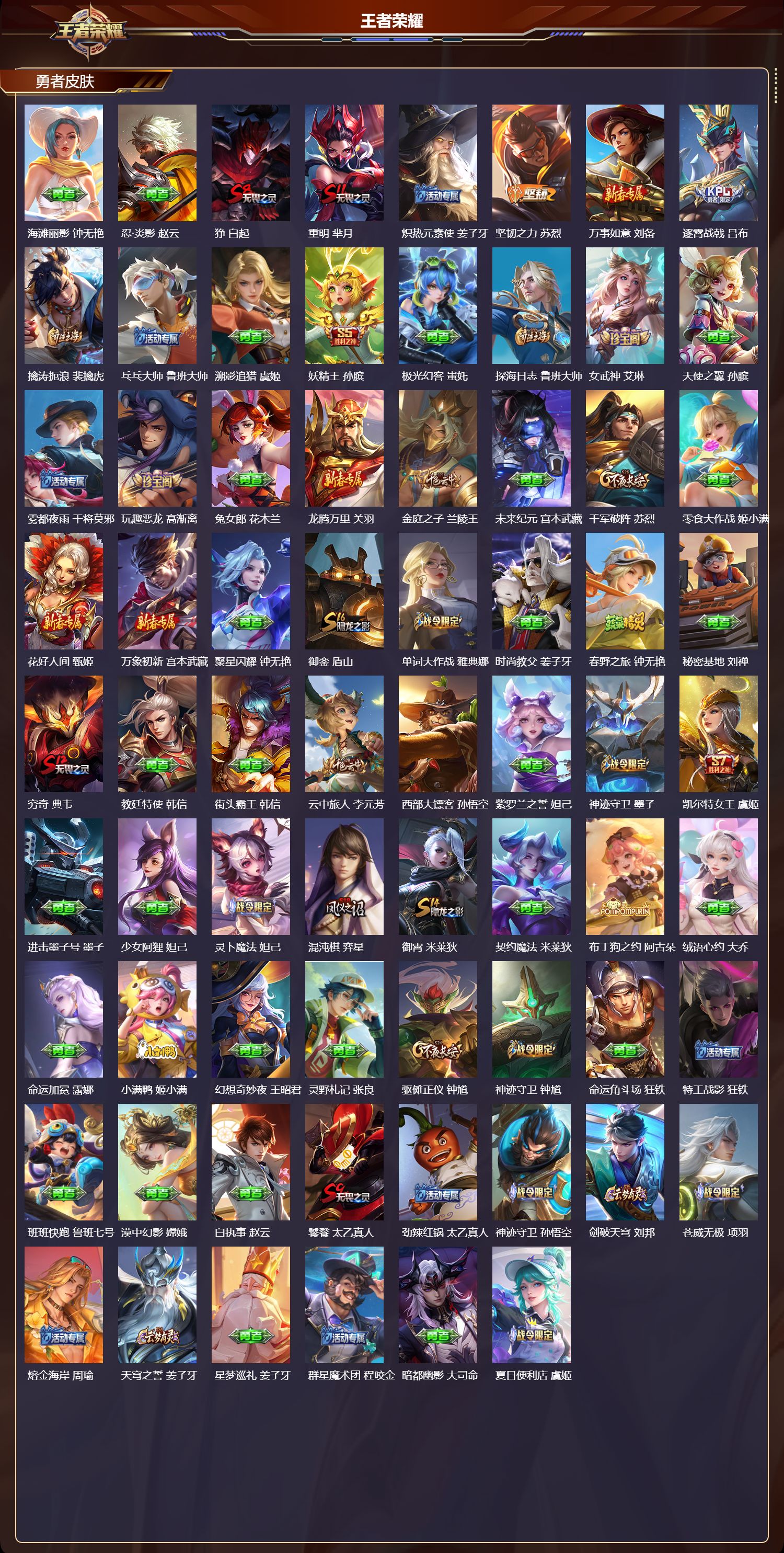 WZMK4151700王者荣耀账号详情图5