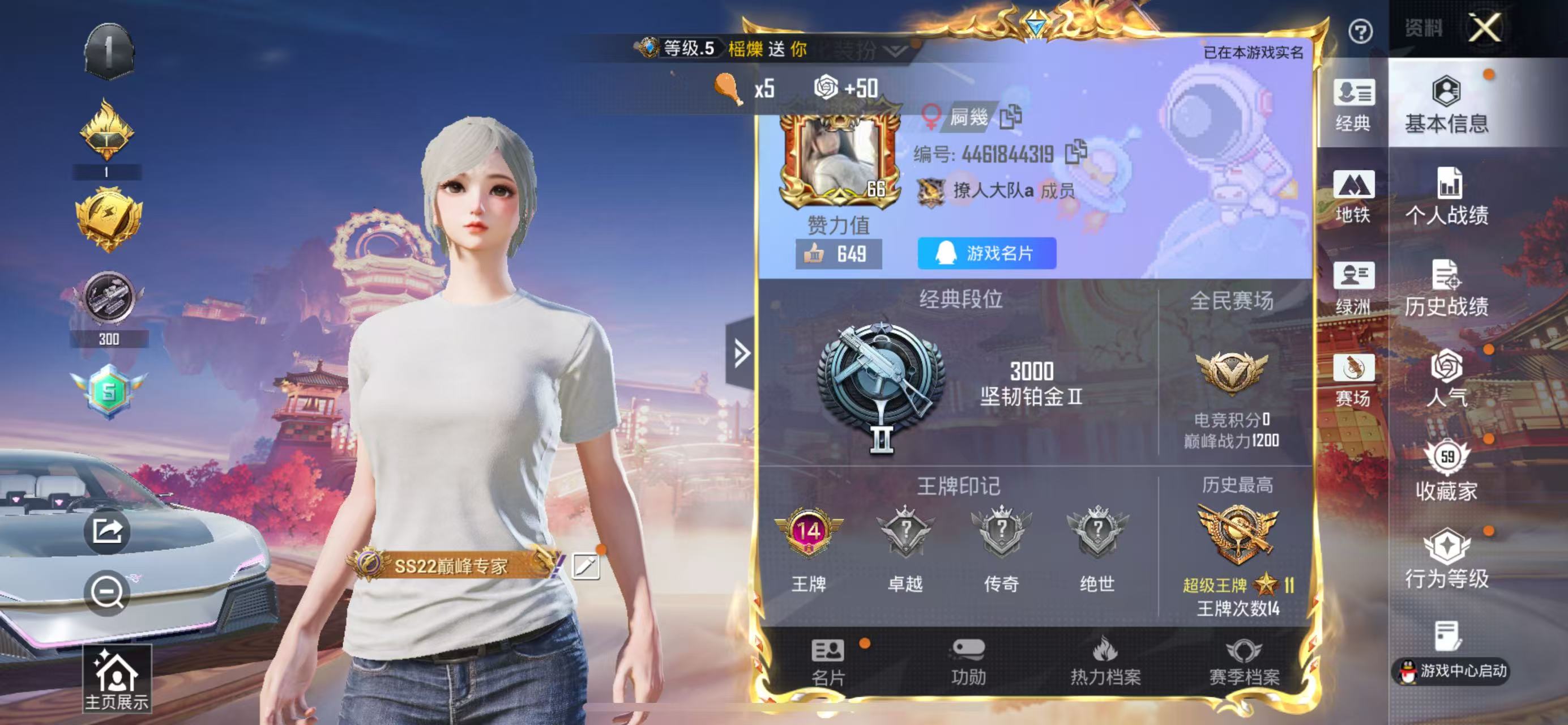 HPSJ479089和平精英账号详情图2