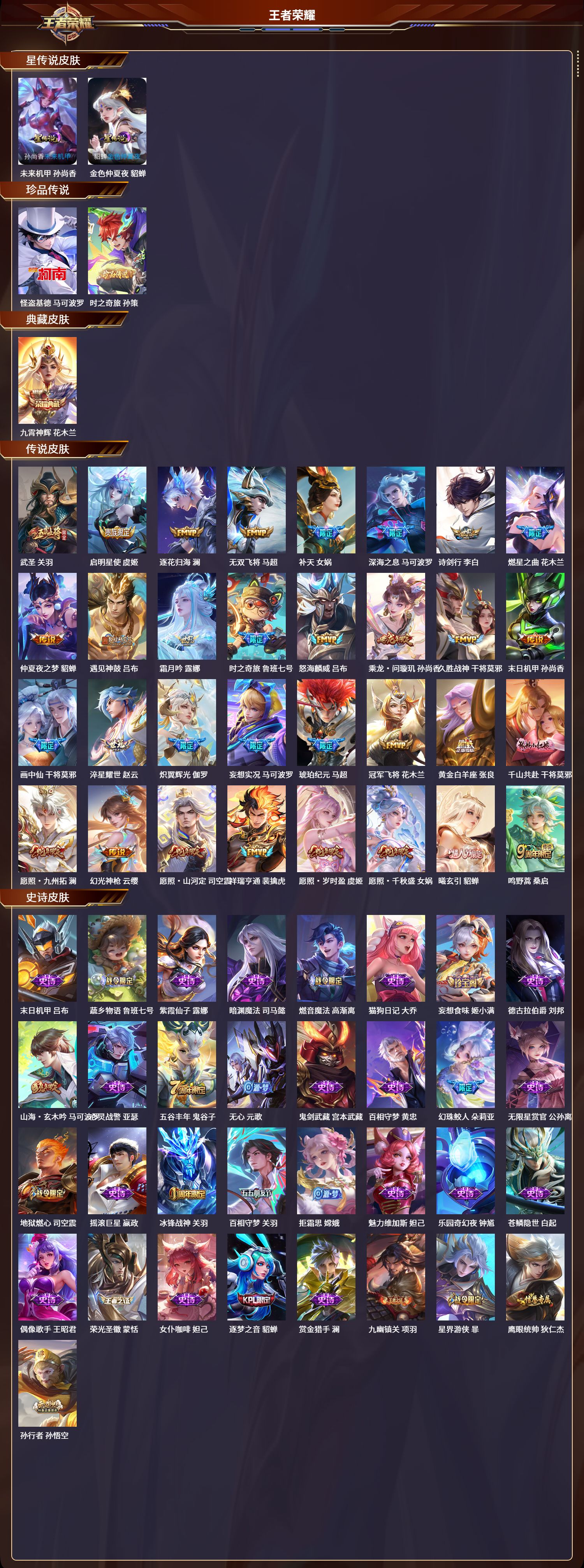 WZLX4222238王者荣耀账号详情图3 WZLX4222238王者荣耀账号详情图3