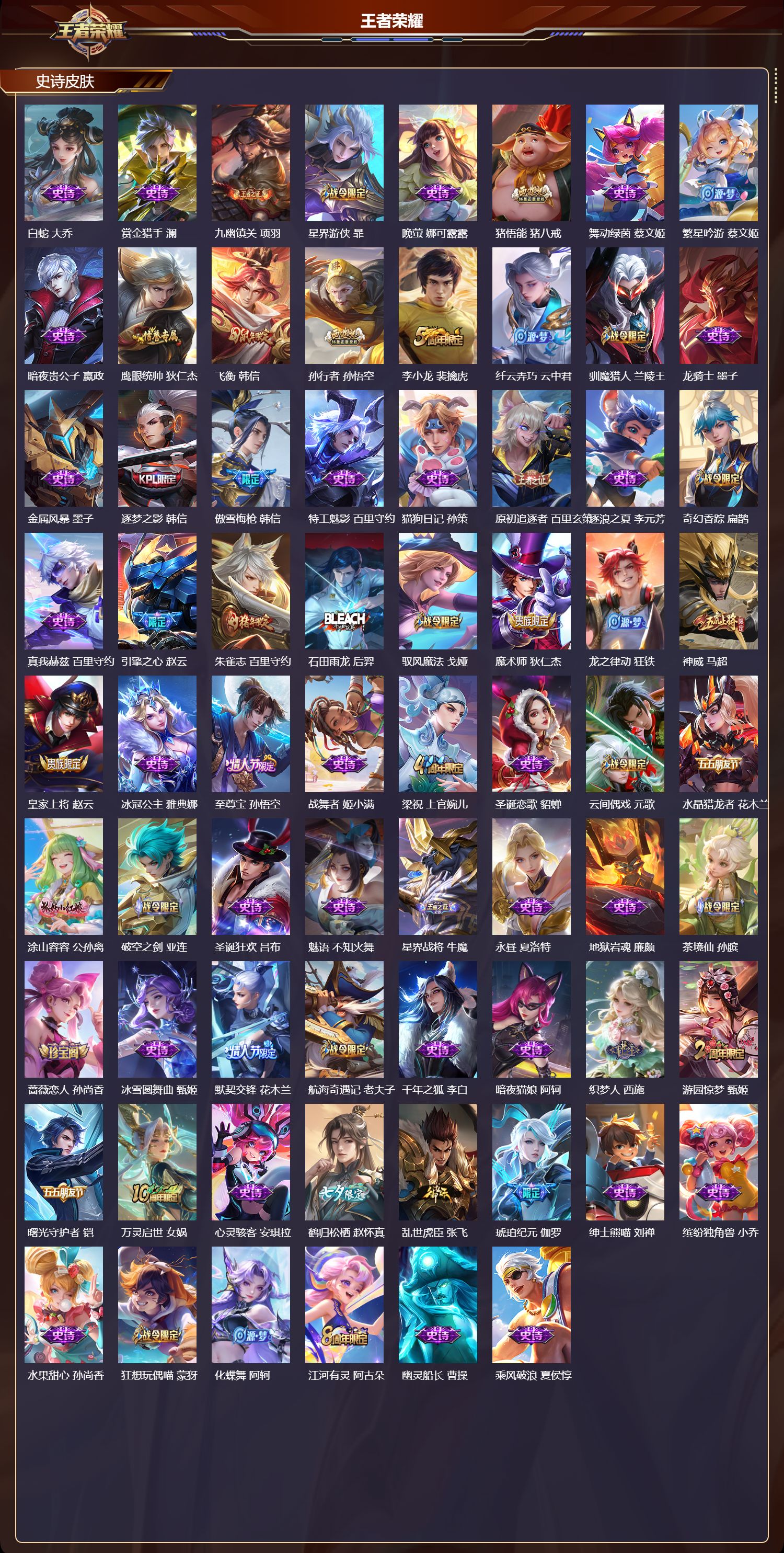 WZMK4151734王者荣耀账号详情图3