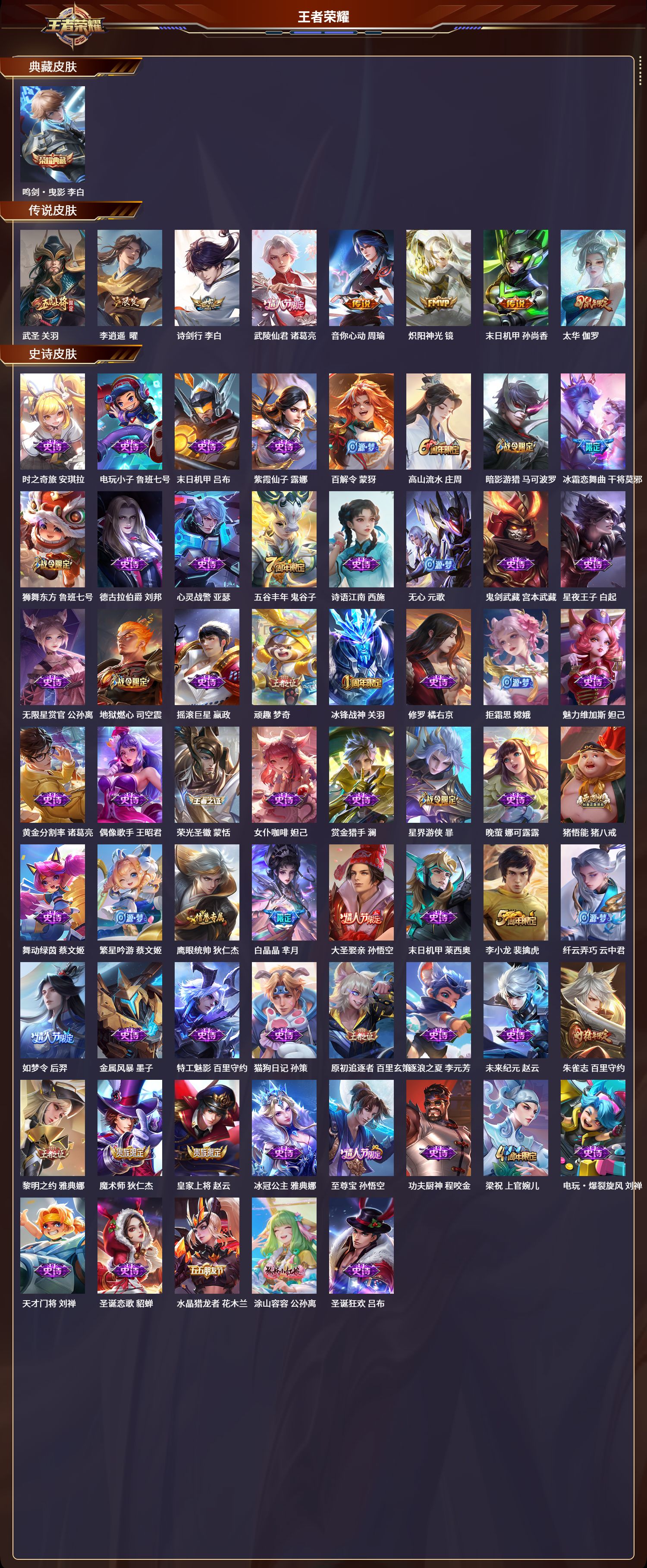 WZLX4222322王者荣耀账号详情图3 WZLX4222322王者荣耀账号详情图3