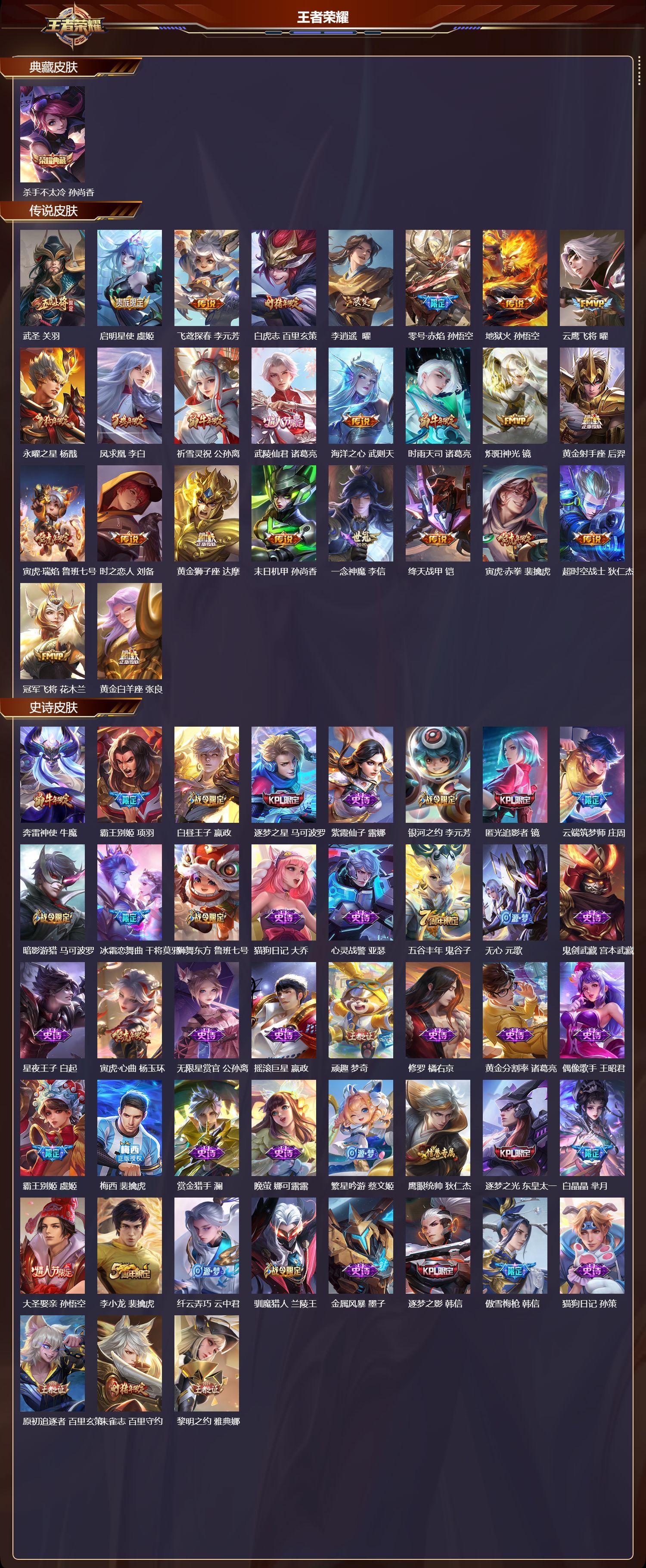 WZQM4153999王者荣耀账号详情图3 WZQM4153999王者荣耀账号详情图3