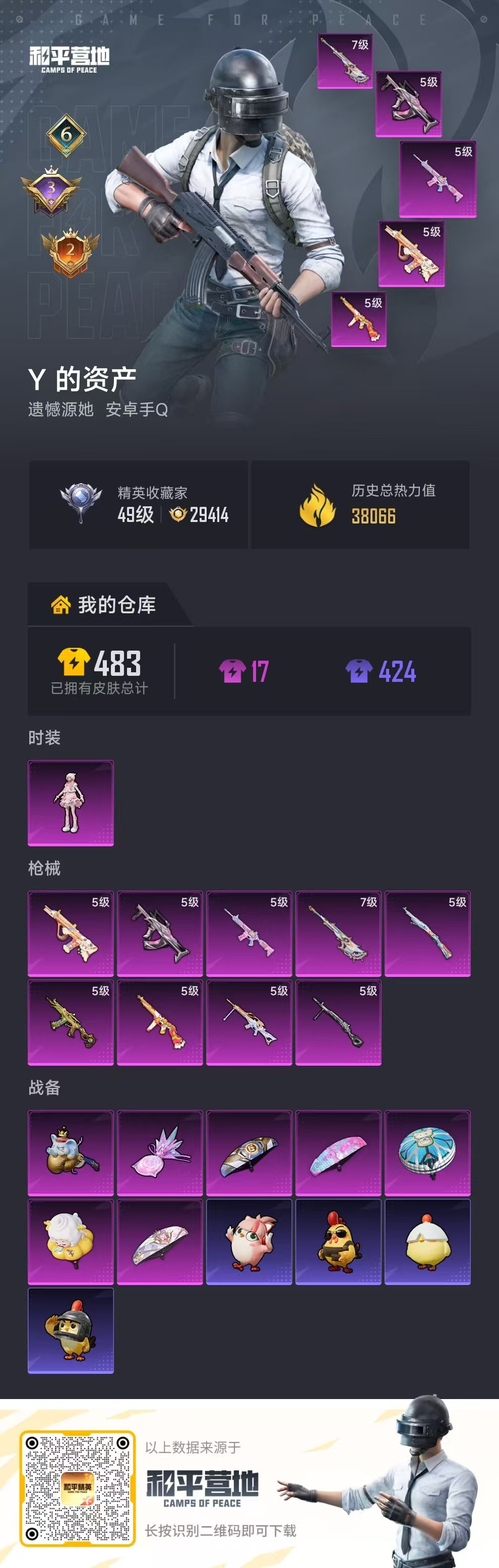 HPSJ483016和平精英账号详情图2