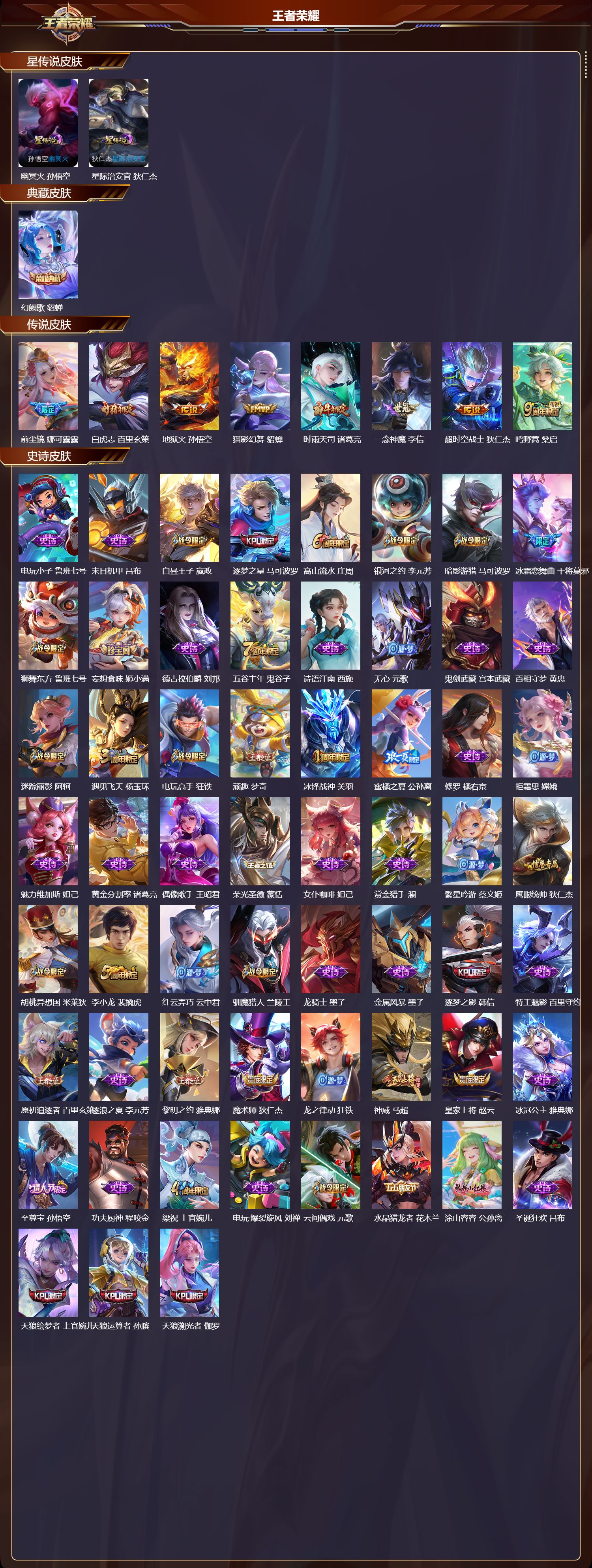 WZMK4153662王者荣耀账号详情图2