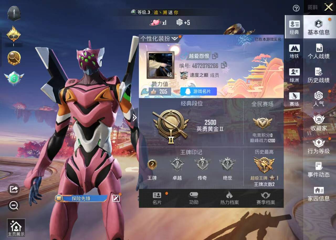 HPCMW482996和平精英账号详情图3