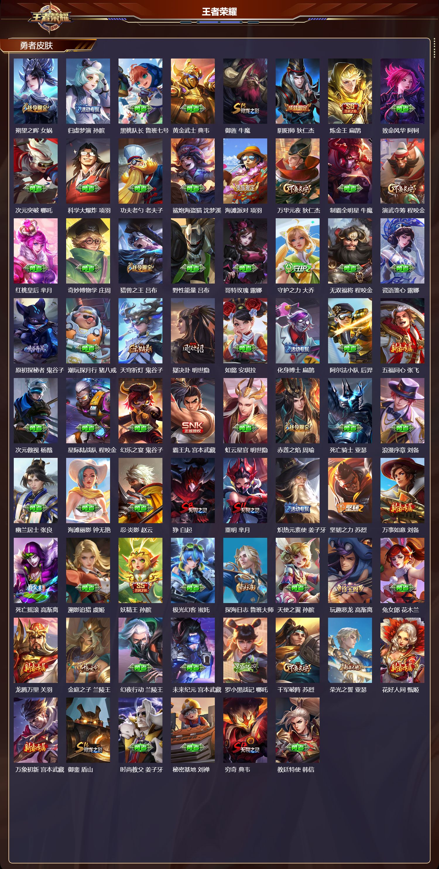 WZMK4153730王者荣耀账号详情图3 WZMK4153730王者荣耀账号详情图3