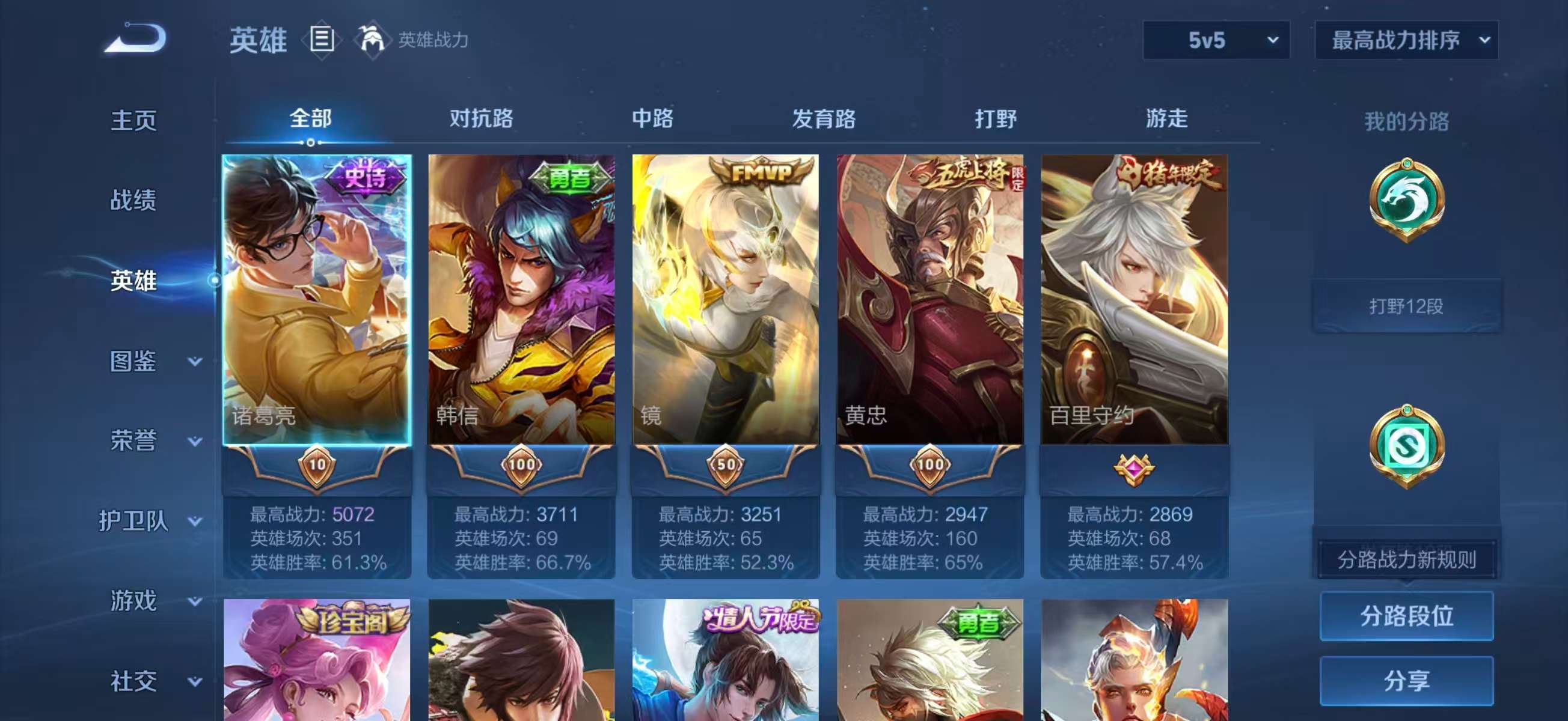 WZCMW4151925王者荣耀账号详情图5