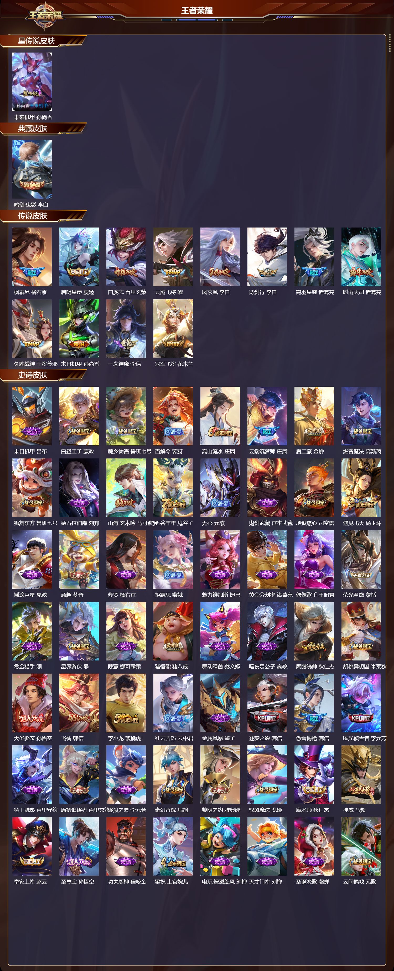 WZMK4153688王者荣耀账号详情图2