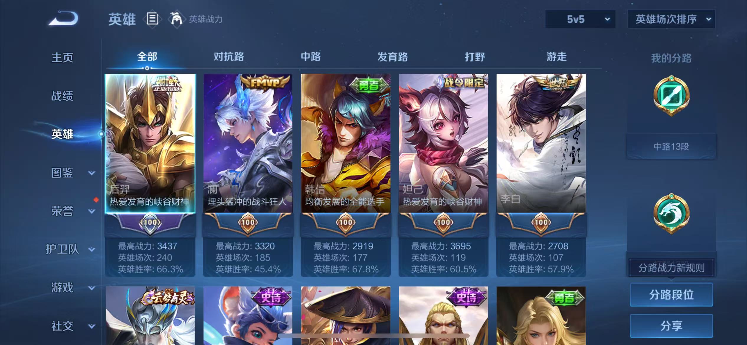 WZCMW4154209王者荣耀账号详情图3 WZCMW4154209王者荣耀账号详情图3