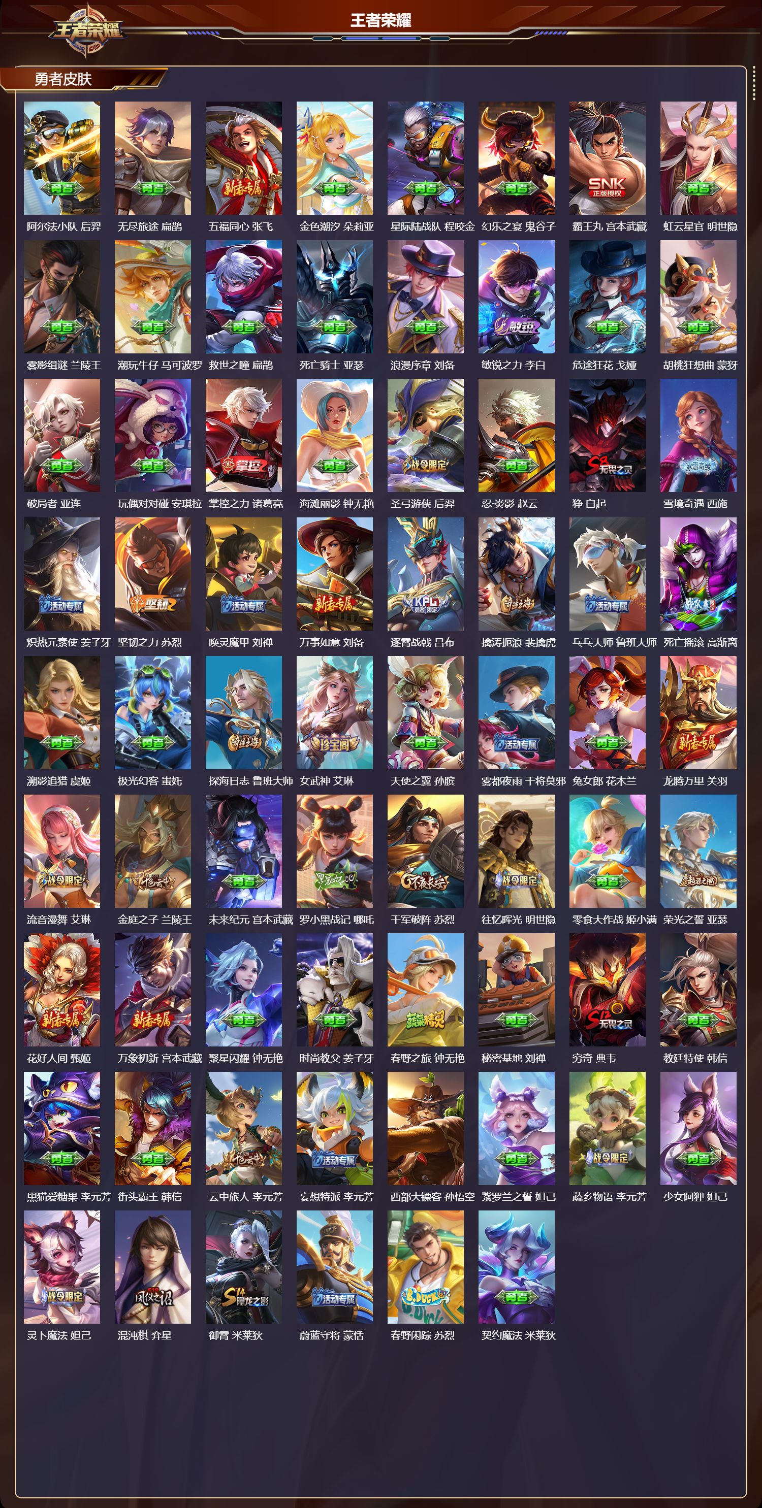 WZQM4160340王者荣耀账号详情图6