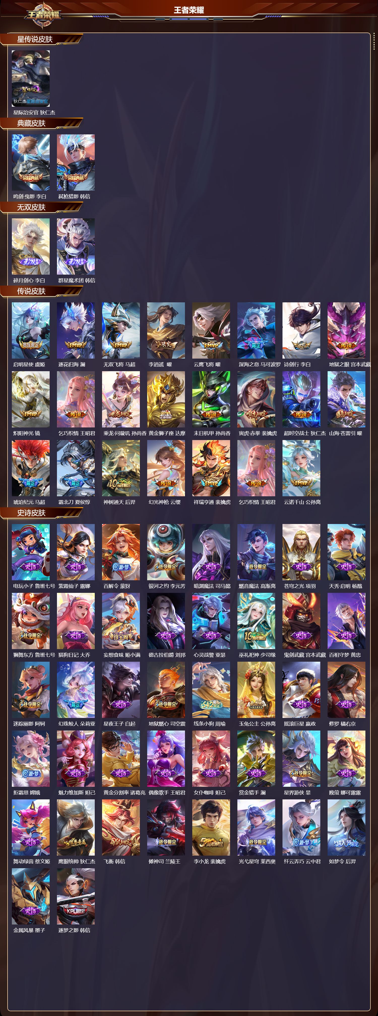 WZQM4156200王者荣耀账号详情图3