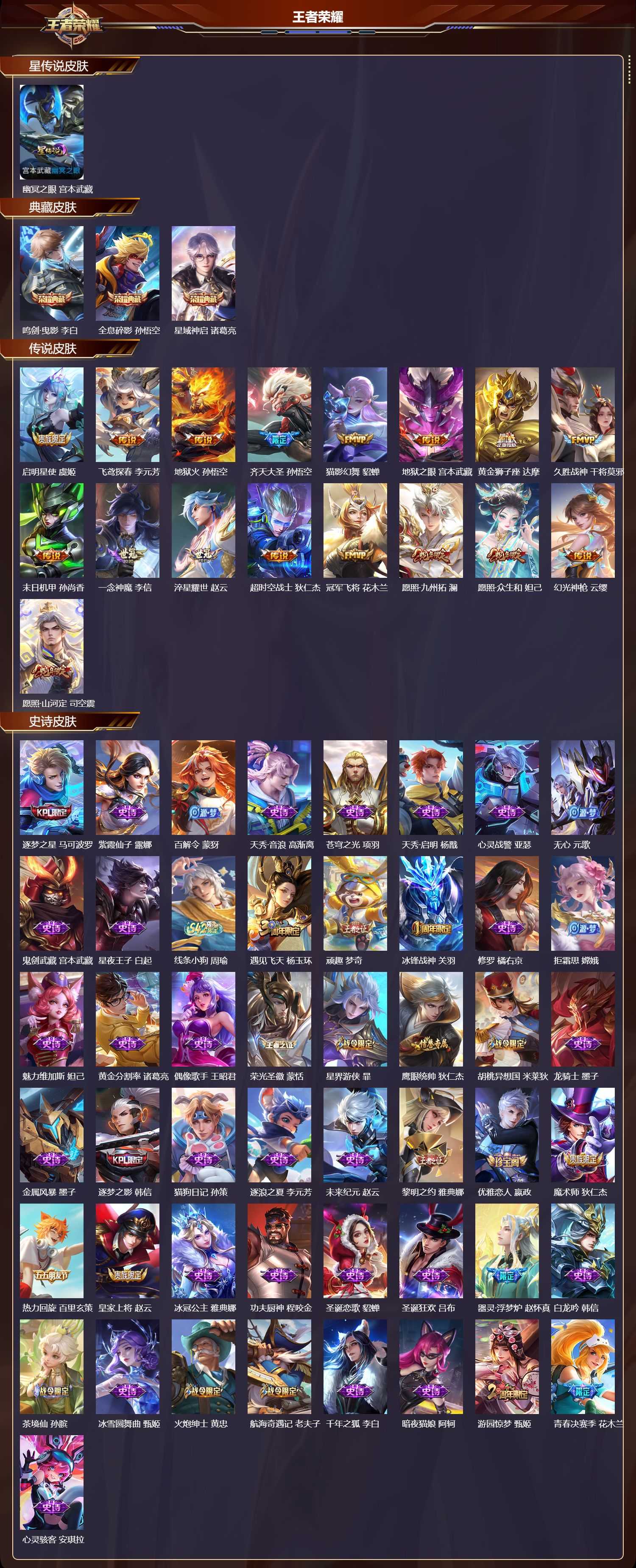 WZQM4160380王者荣耀账号详情图3