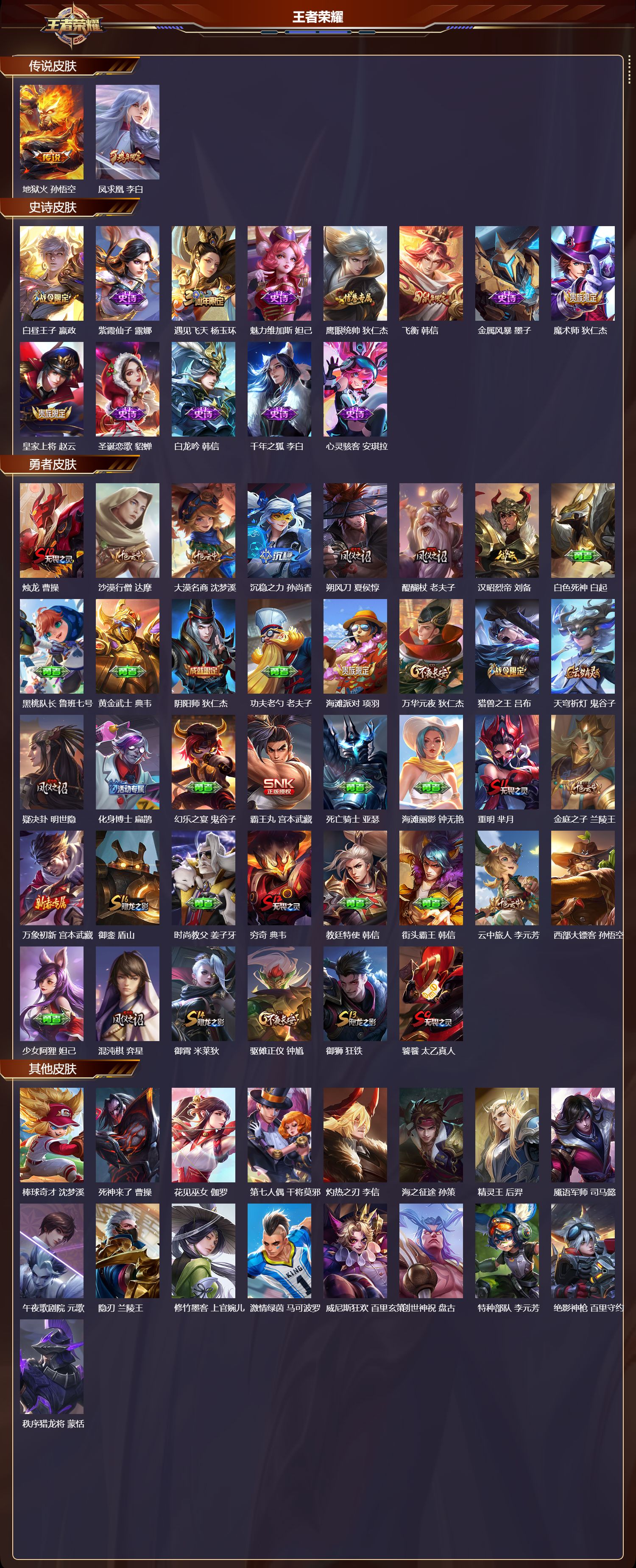 WZMK4155881王者荣耀账号详情图2