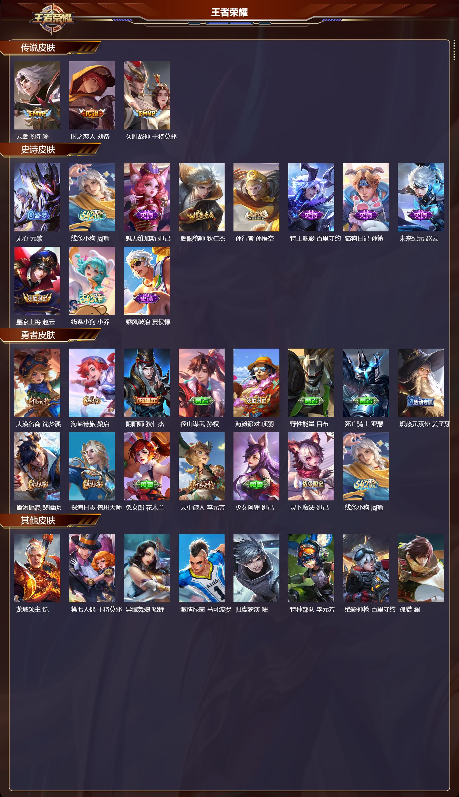 WZMK4155856王者荣耀账号详情图2