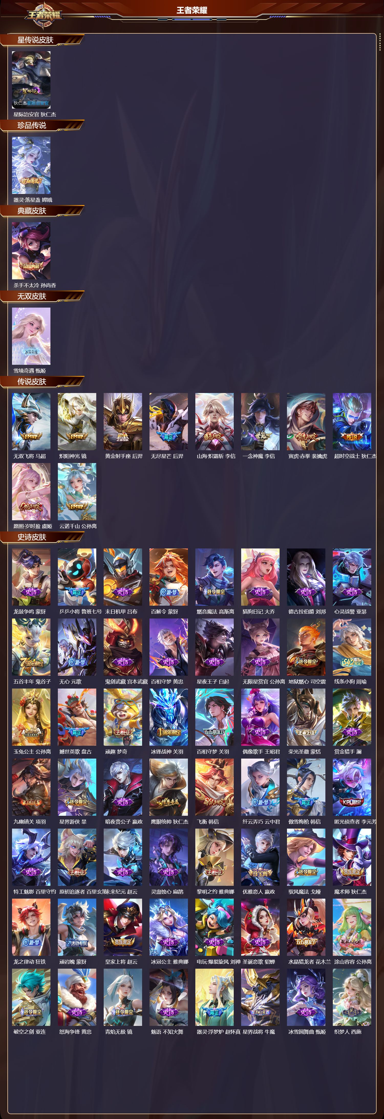 WZMK4158557王者荣耀账号详情图2