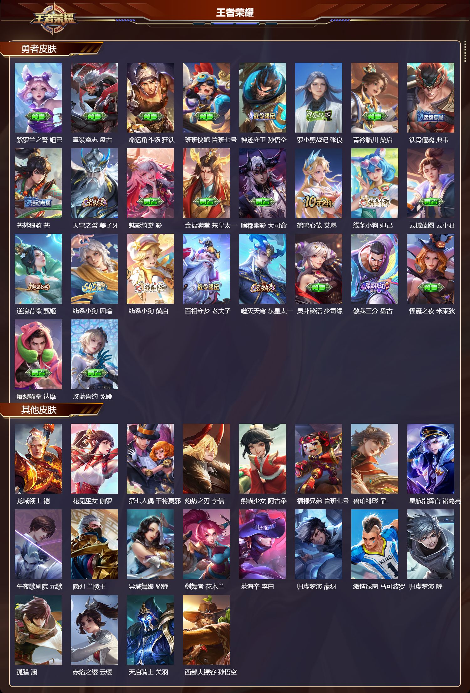 WZMK4158550王者荣耀账号详情图3