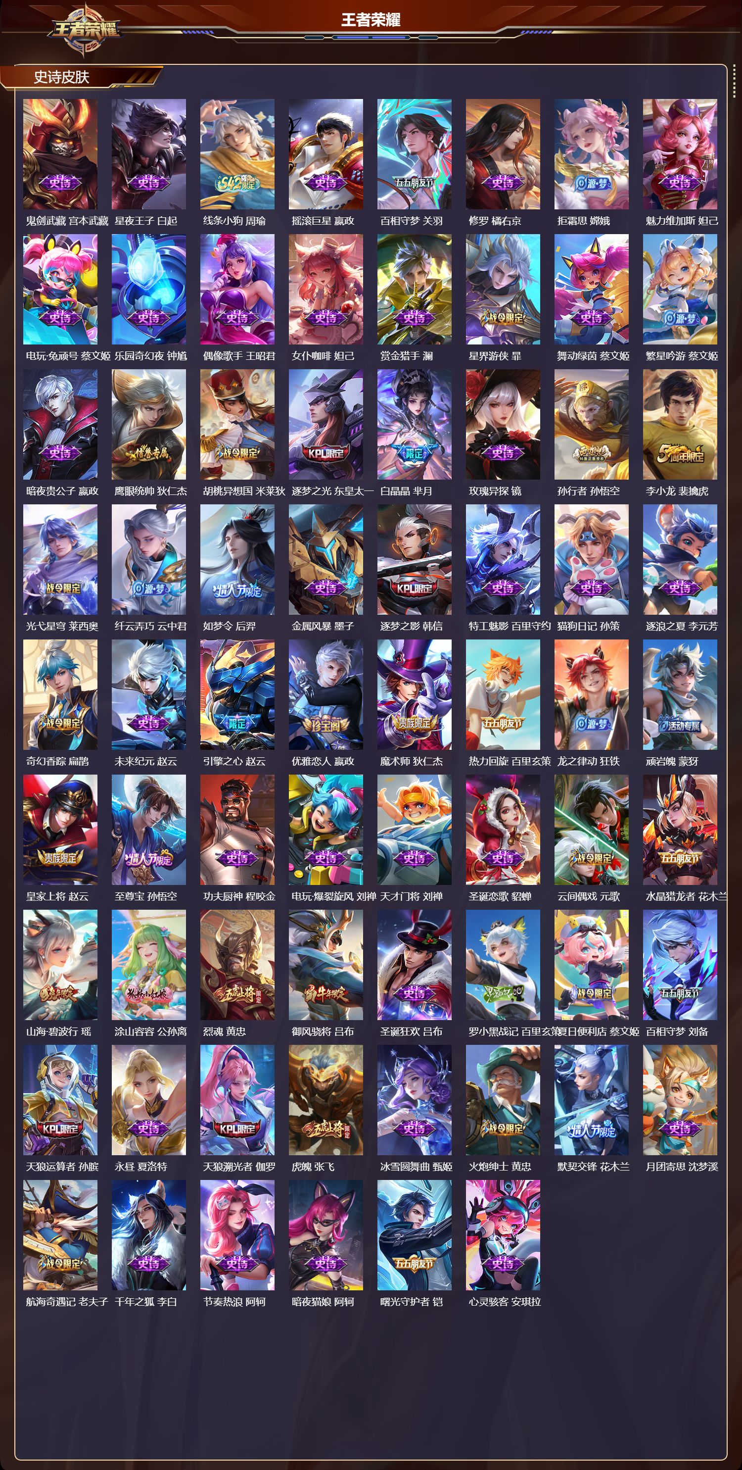 WZMK4158560王者荣耀账号详情图3 WZMK4158560王者荣耀账号详情图3