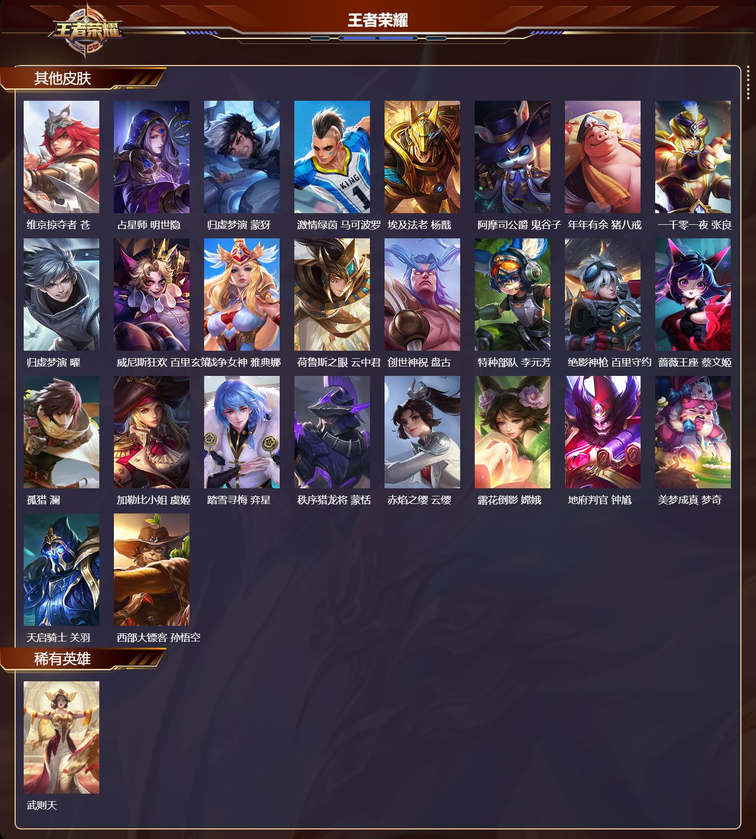 WZQM4160380王者荣耀账号详情图6